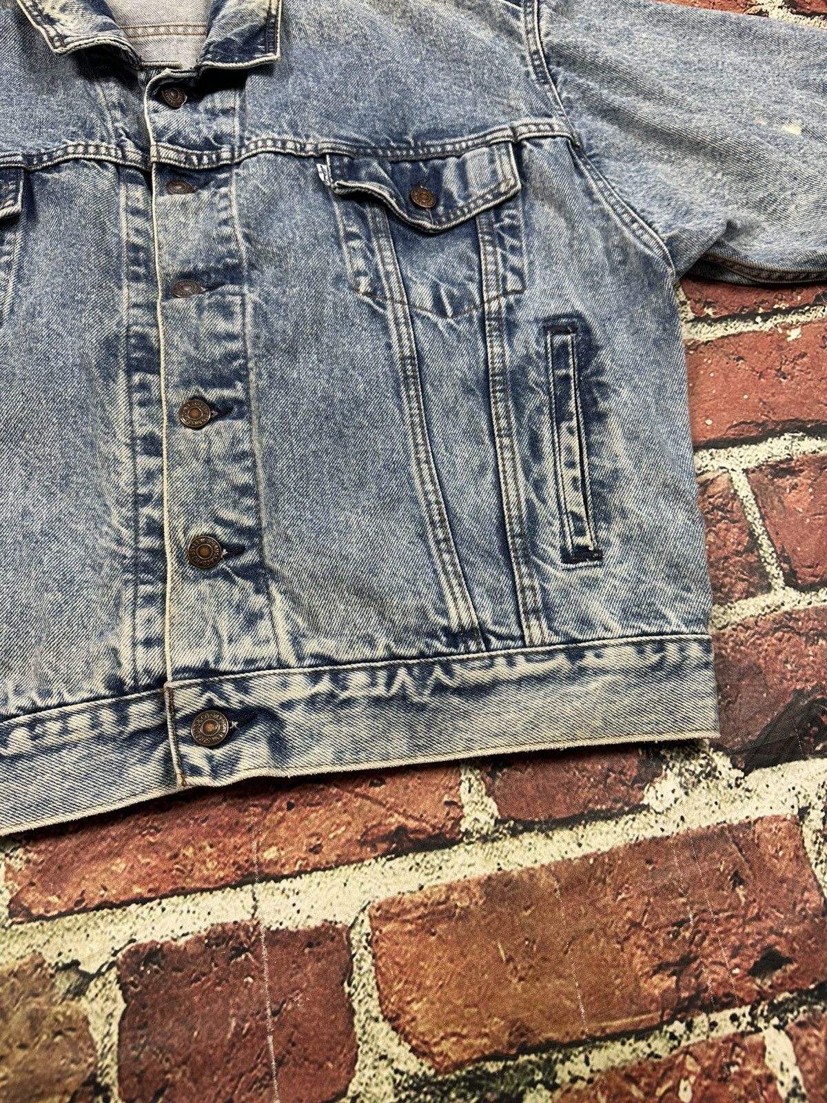 Levi's Vintage 80s Levis Denim Acid Trucker Jacket USA 75068 0219 Size US M / EU 48-50 / 2 - 11 Thumbnail
