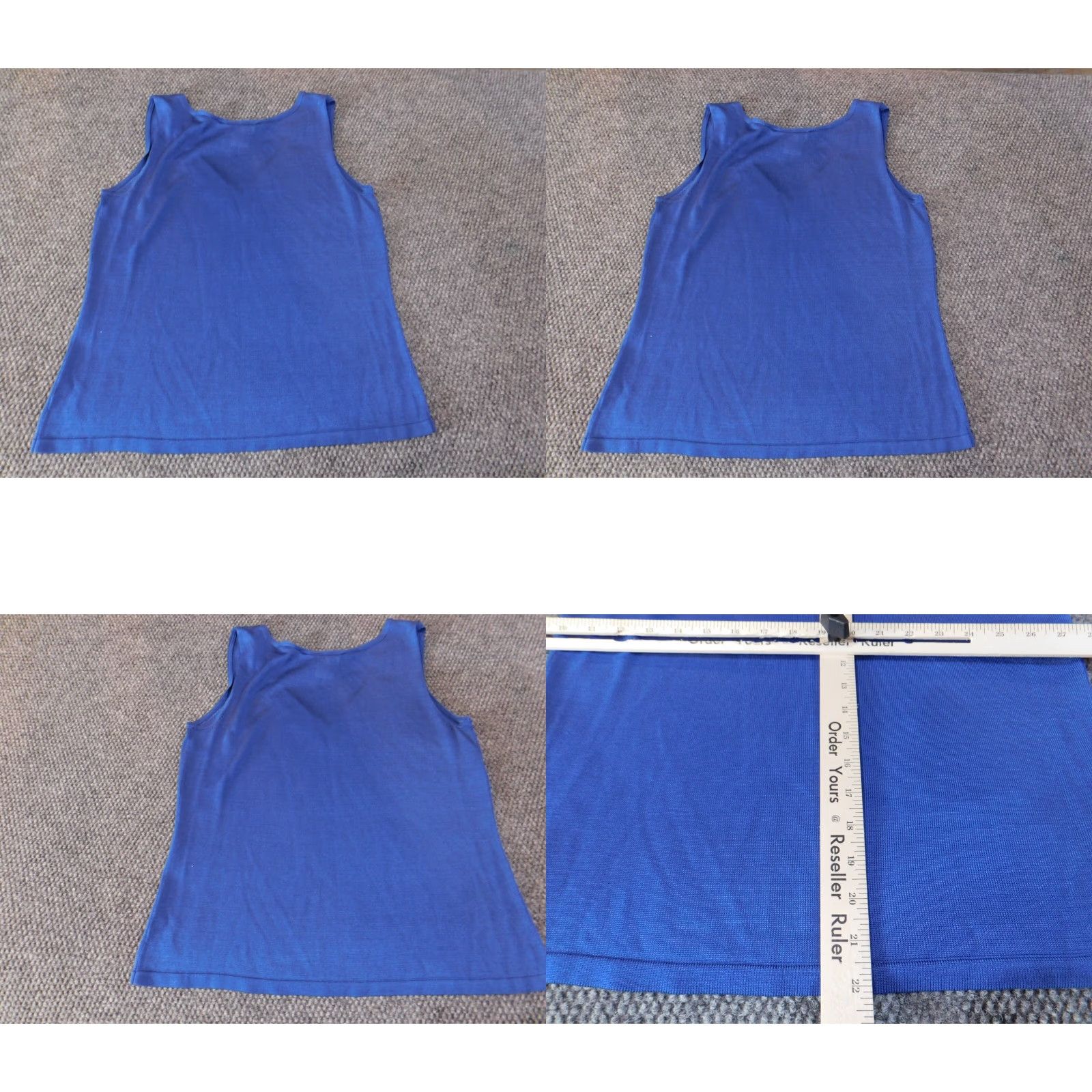Talbots Talbots Blouse Women Large Blue Sleeveless Round Neck Lyocell Rayon Classic Casual Solid Size L / US 10 / IT 46 - 8 Thumbnail
