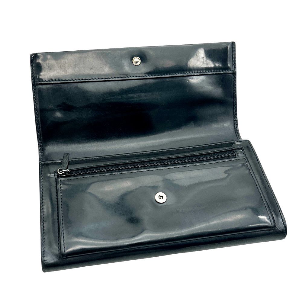 Gucci Gucci Patent Leather Long Wallet Black Unisex Size ONE SIZE - 4 Thumbnail