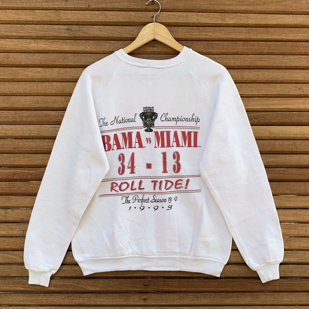 NCAA Rare! Vintage 90s Championship Bama Vs Miami 1993 Crewneck Size US M / EU 48-50 / 2 - 2 Thumbnail