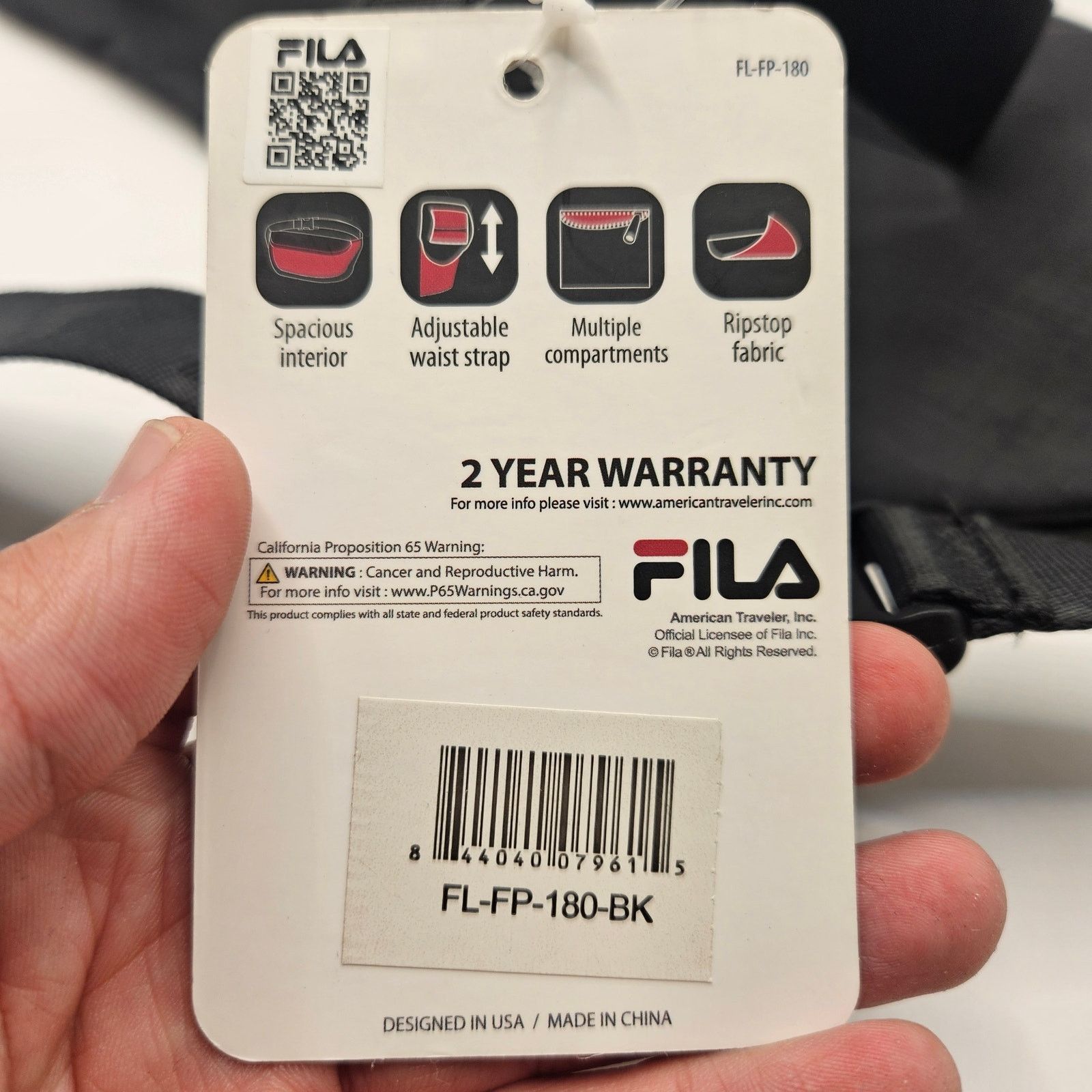 Fila FILA XLFANNY PACK FL-FP-180 BLACK WAIST/CHEST BAG NWT Size ONE SIZE - 3 Thumbnail