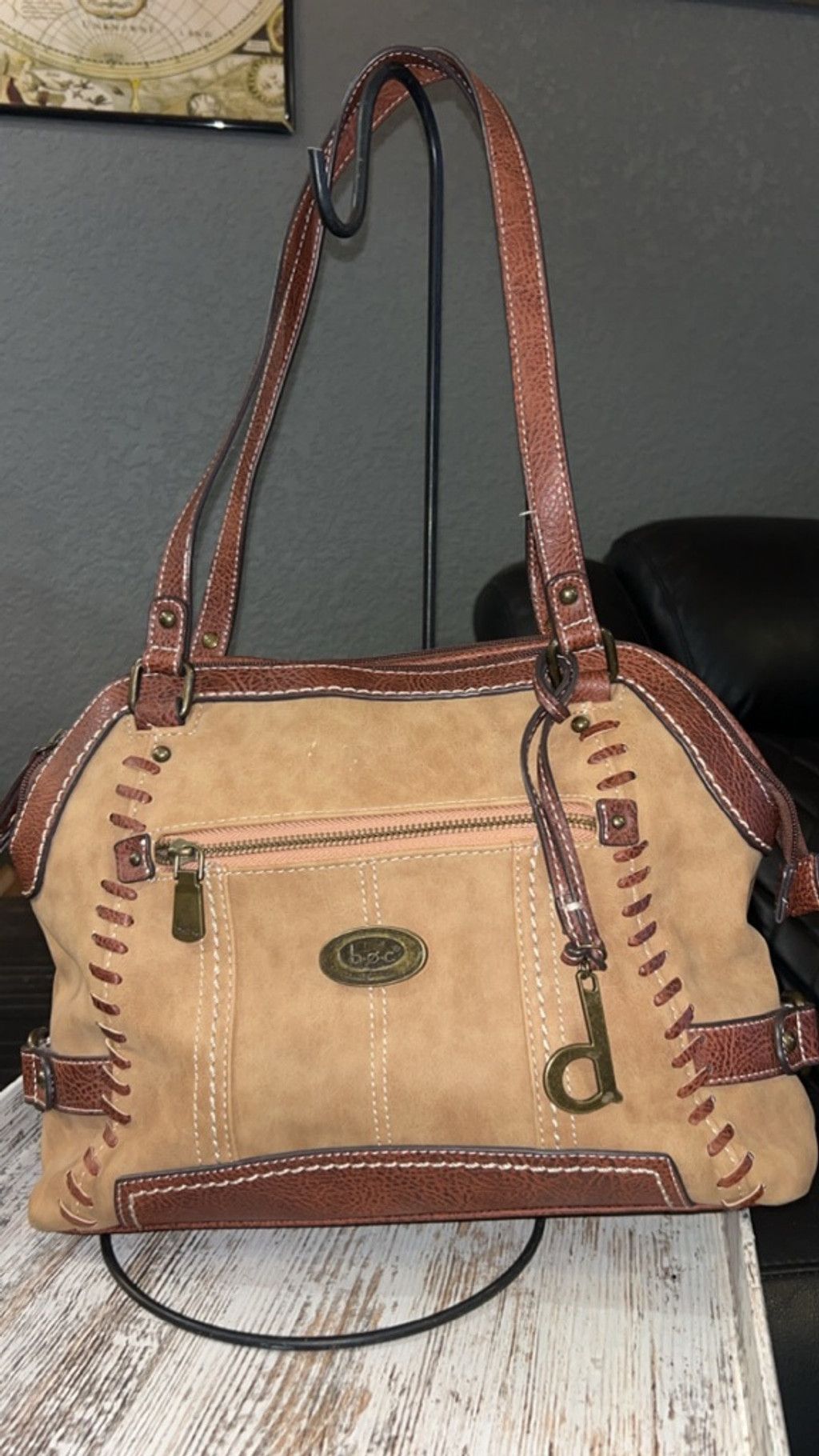 Boc Women's B.O.C Tan & Brown Shoulder Bag One Size Size ONE SIZE - 2 Thumbnail