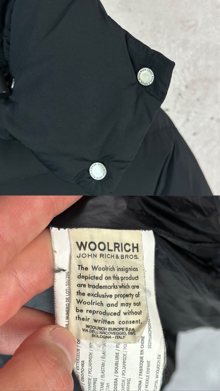 Woolrich Woolen Mills Woolrich Black Puffer Down Zipper Women’s Hooded Jacket Size XS / US 0-2 / IT 36-38 - 17 Thumbnail