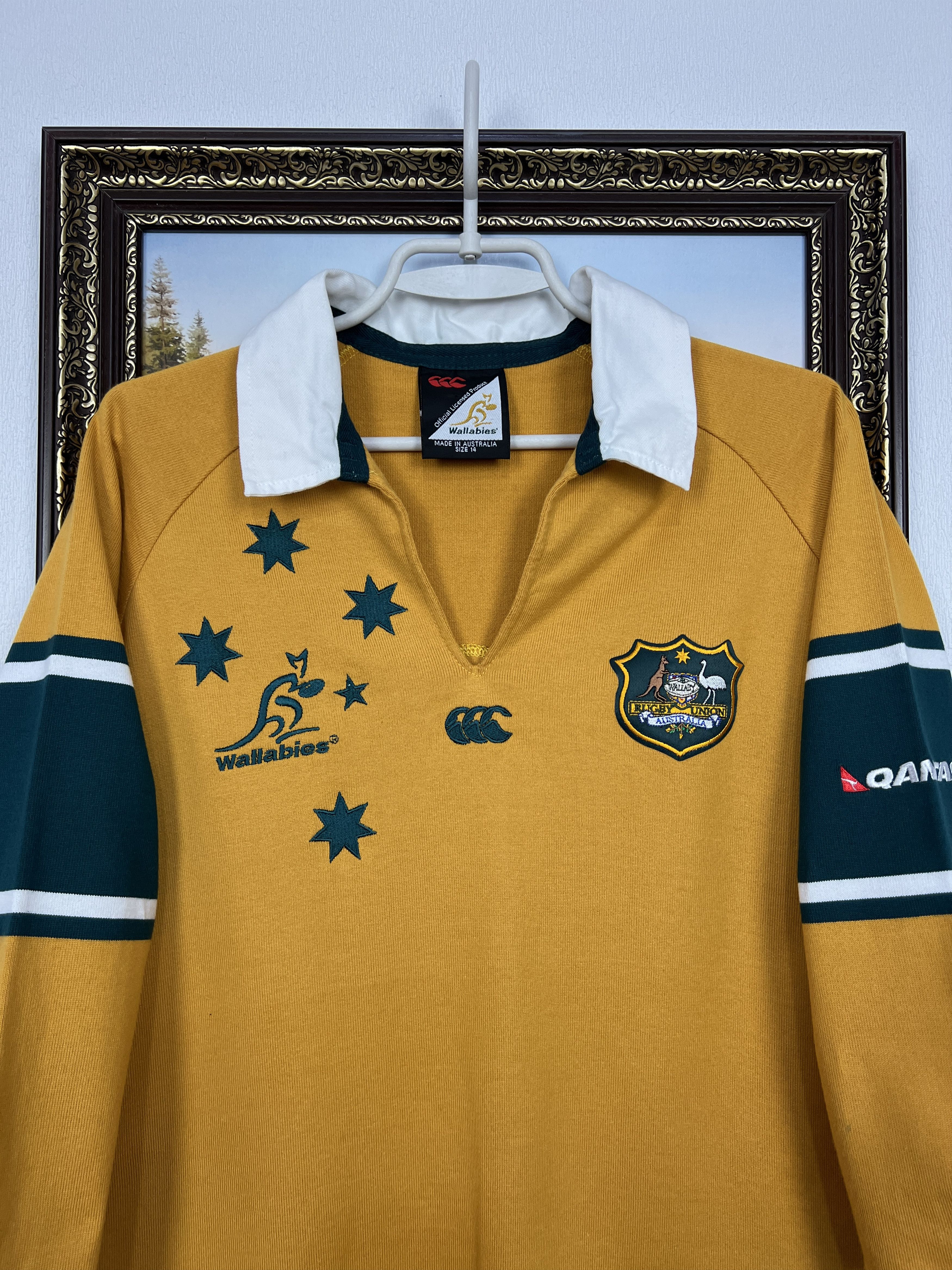 Vintage Vintage 90's Australia Rugby Union Kids 14 Jersey Shirt Size US XS / EU 42 / 0 - 2 Thumbnail