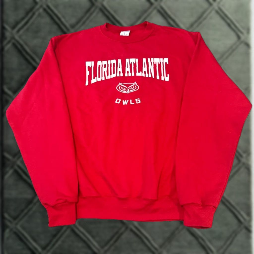 Champion Champion Sweatshirt Adult Medium Red Florida Atlantic University Owls Crewneck Size US M / EU 48-50 / 2 - 1 Thumbnail