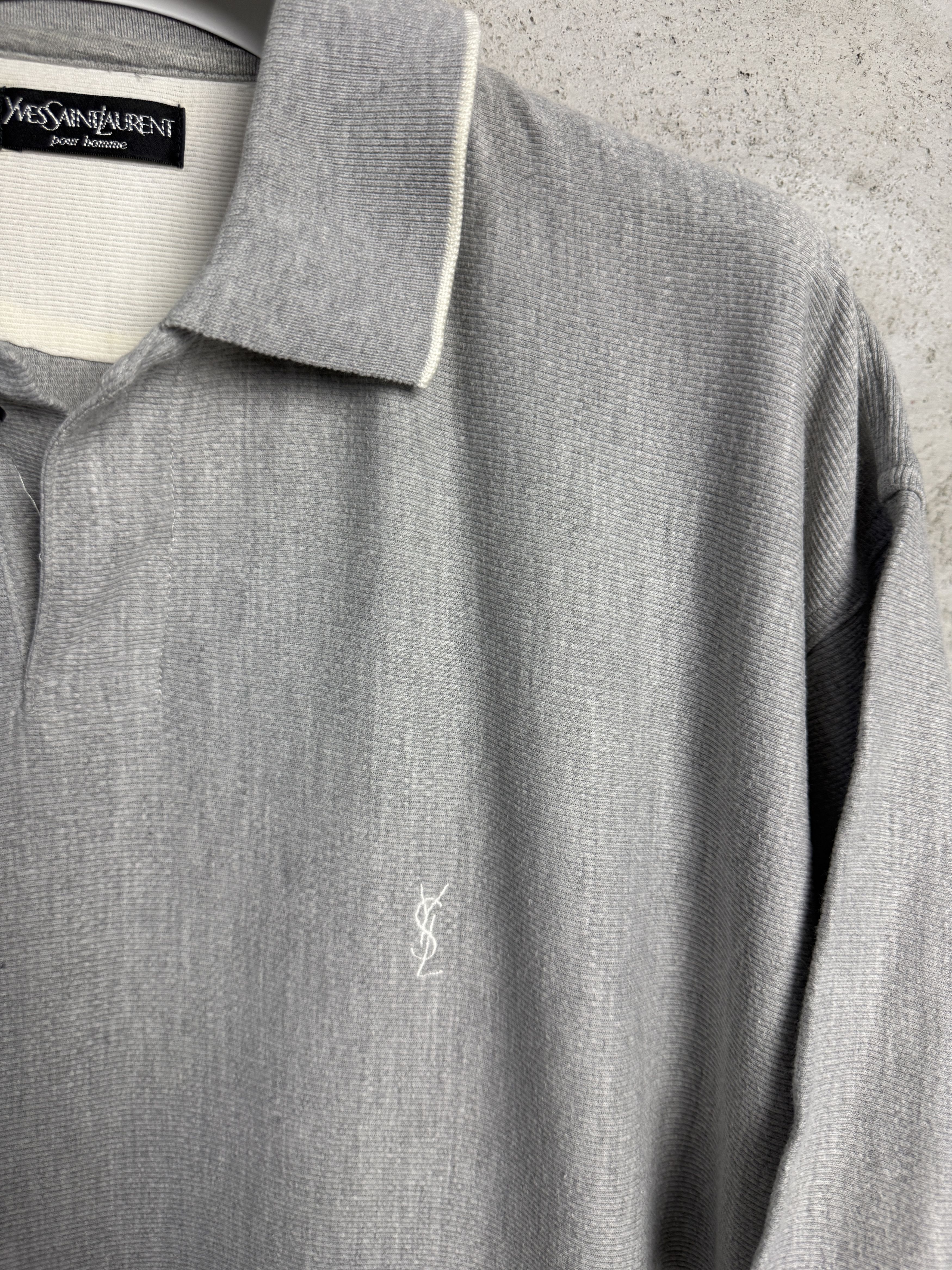 Yves Saint Laurent YSL Yves Saint Laurent small logo polo t-shirt tee Size US L / EU 52-54 / 3 - 2 Thumbnail