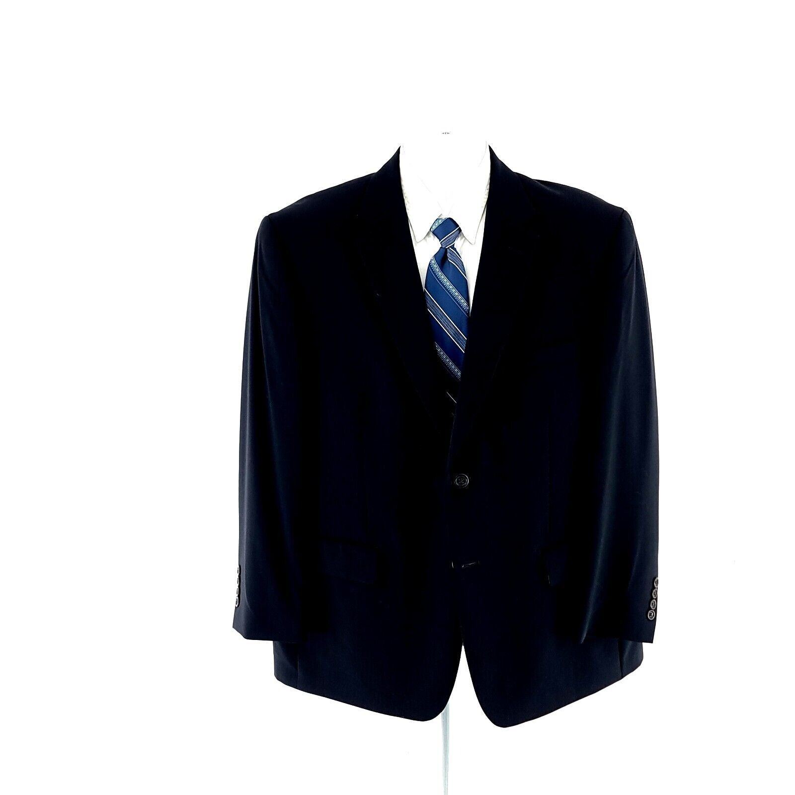 Pronto Uomo Pronto Uomo Wool Blue 2 Button Blazer Measures 44R Tagged 44 Size 44R - 3 Thumbnail