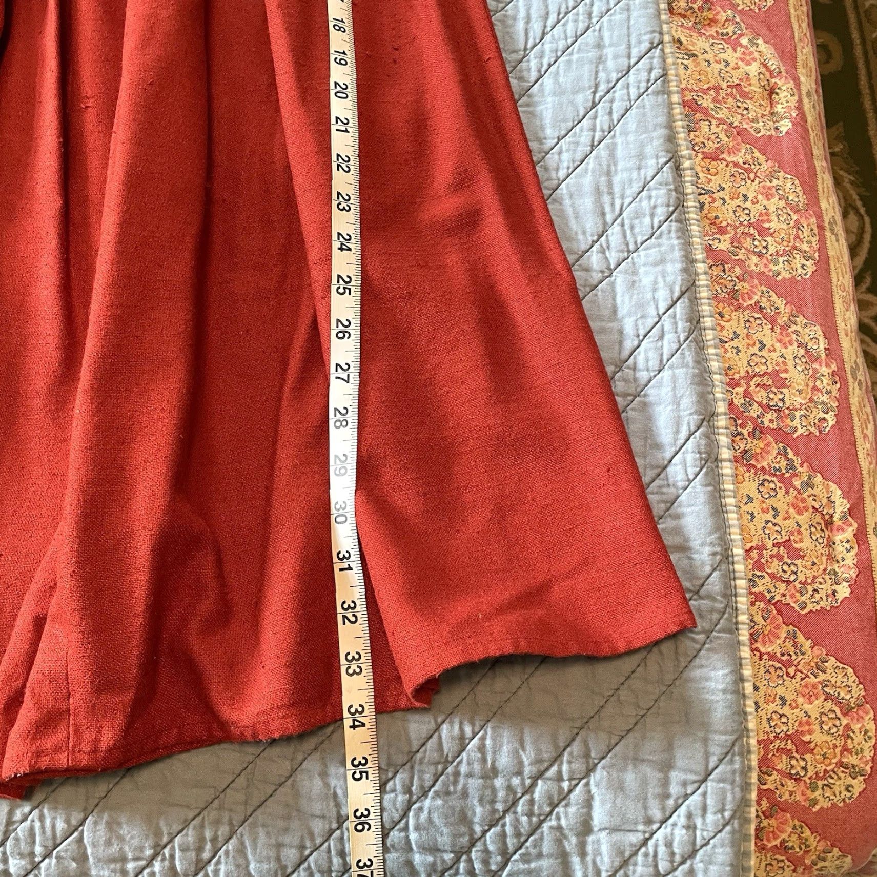YOKE VTG Carole Little for Saint Tropez West Gaucho Women's 6 100% Silk Rust Silk Gaucho Yoke 70s Vintage Womens Mens/ Womens? Size ONE SIZE - 5 Thumbnail