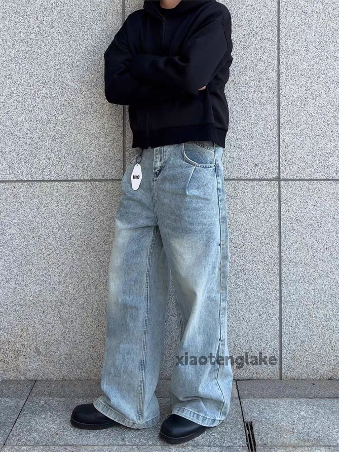 Jean otl Louisvuitton Prada style loose baggy opium faded jeans Size US 34 / EU 50 - 5 Thumbnail