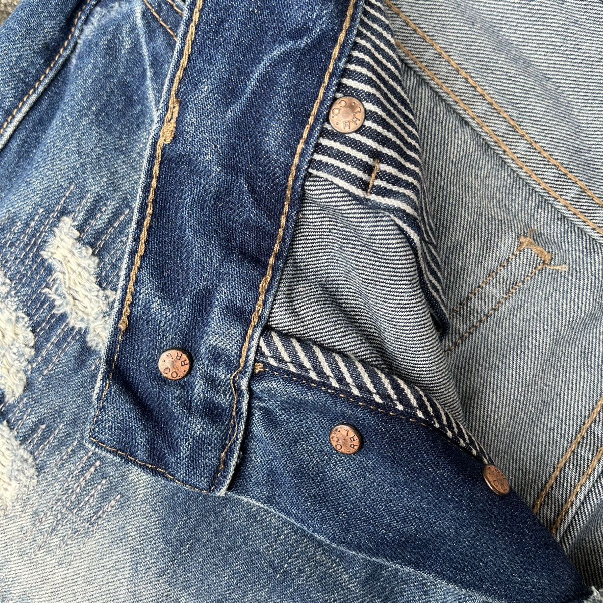 RRL Ralph Lauren Vintage Double RL Cut 528 Slim Boot Distressed Denim Size US 31 - 13 Thumbnail