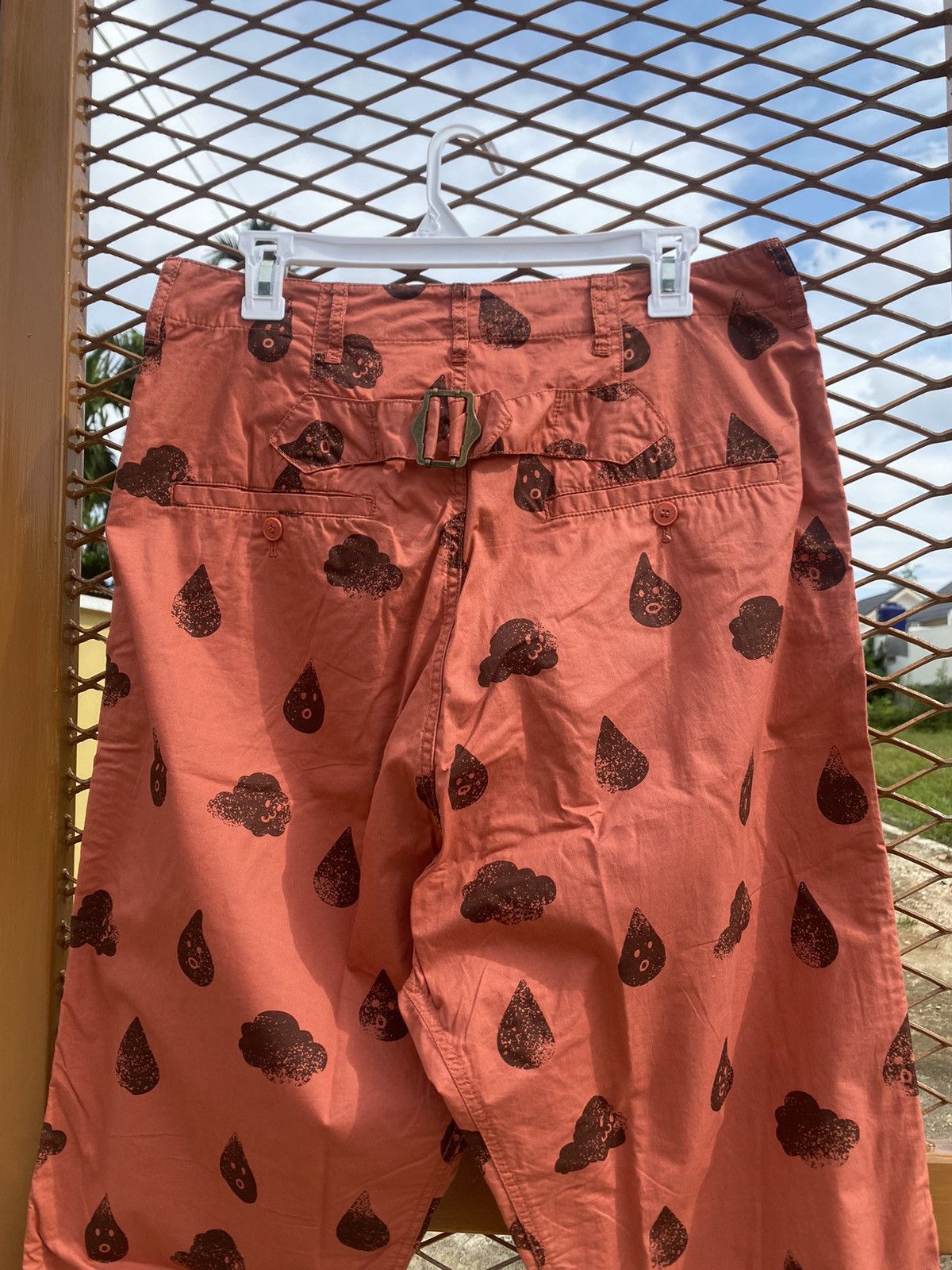 Issey Miyake × Japanese Brand × Ne-Net Ne-Net Printed Buckle Pants Size US 31 - 5 Thumbnail