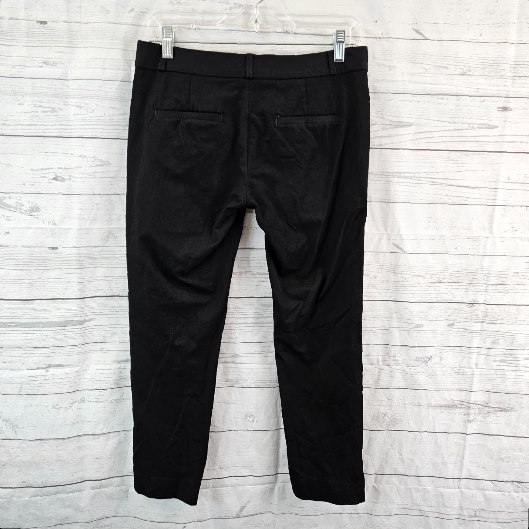 Banana Republic Banana Republic Sloan Pants Womens 2P Black Cropped Rayon Blend Zip Inseam 24.5" Petite Pants Size 26" / US 2 / IT 38 - 3 Thumbnail
