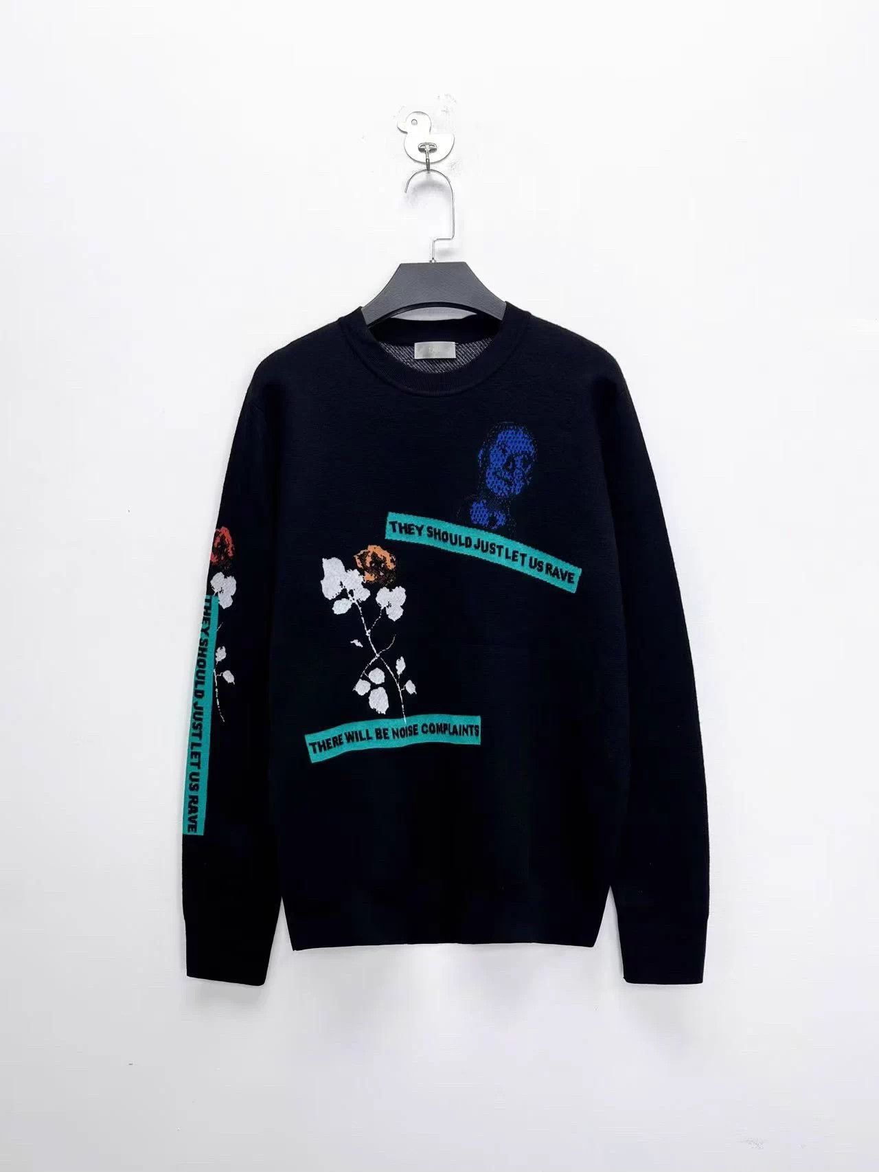 Dior Dior Runway Black Intarsia Logo Sweater S Size US S / EU 44-46 / 1 - 1 Thumbnail