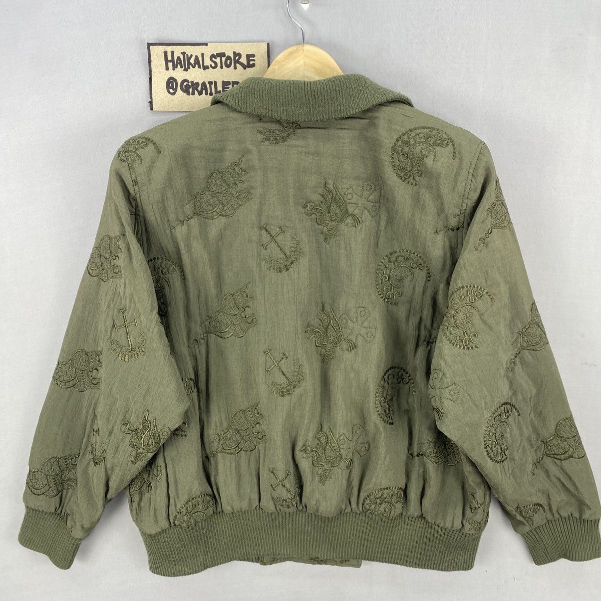 Japanese Brand Vintage Double Collar Embroidery Pattern Coat Jacket Size S / US 4 / IT 40 - 4 Thumbnail