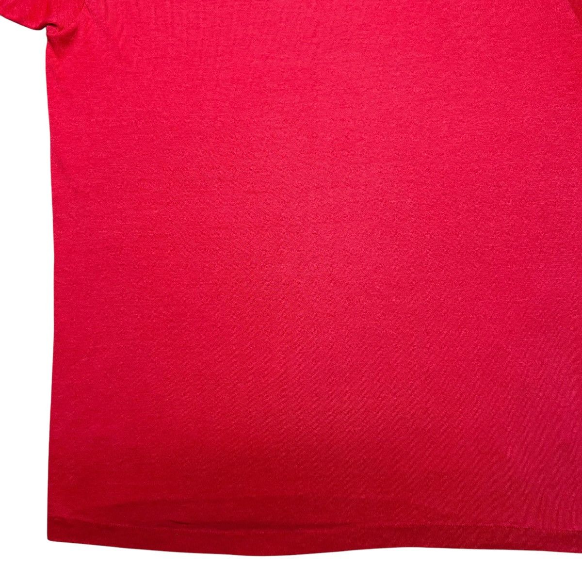 Nike × Vintage 1980s Nike Spell Out Graphic Red Cotton Polyester Blend Tee Size US L / EU 52-54 / 3 - 14 Thumbnail