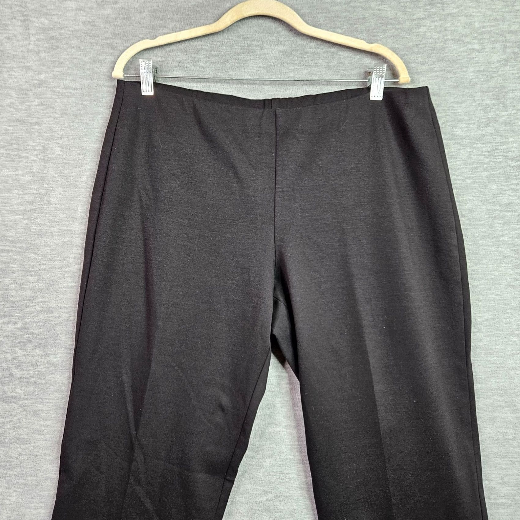 Eileen Fisher Eileen Fisher Pants Size 16 Black Straight Leg Career Minimalist Stretch Women Size 38" / US 16 / IT 52 - 3 Thumbnail