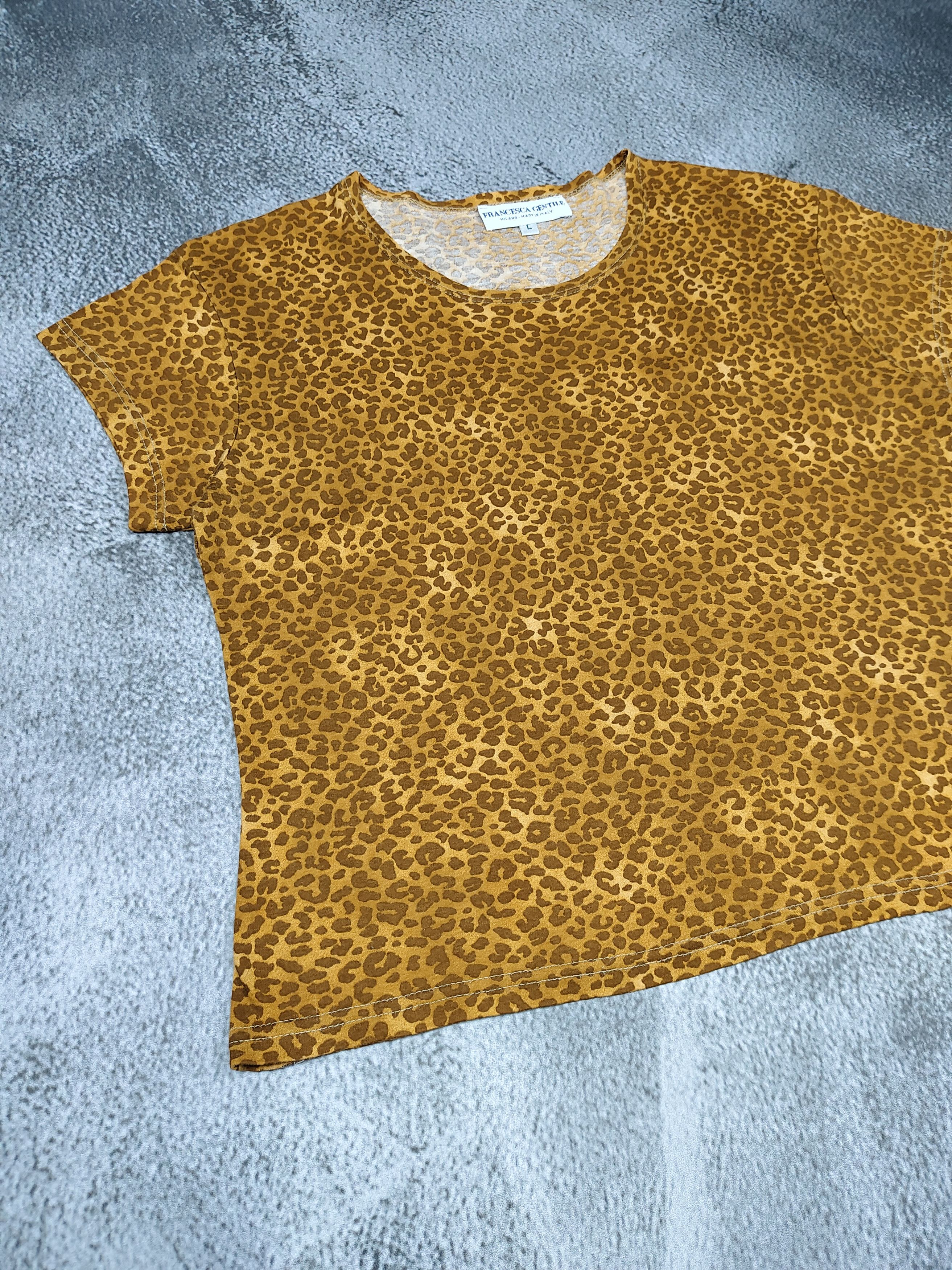 Seditionaries 00s Francesca Gentile🇮🇹Glam Rock Leopard Pattern Boxy Top Size L / US 10 / IT 46 - 7 Thumbnail