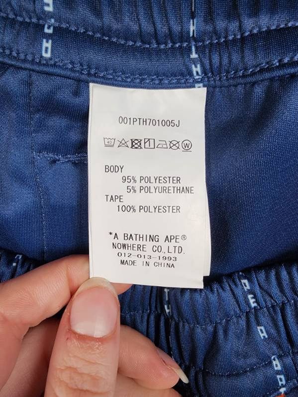 Bape A Bathing ApeText Stripe Jersey Pants Size US 32 / EU 48 - 4 Thumbnail