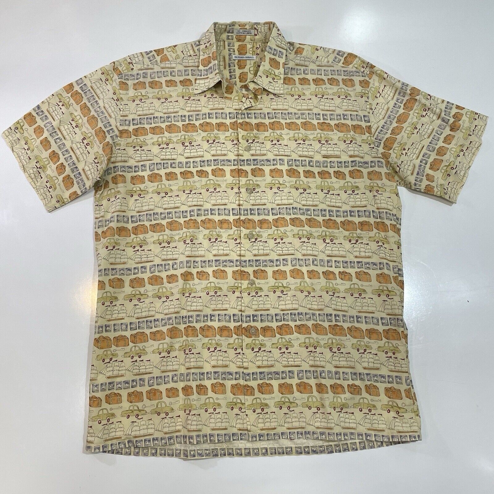 Burma Bibas Burma Bibas Men’s Travel Shirt Retro Singles Lawn Cotton M Size US M / EU 48-50 / 2 - 1 Thumbnail