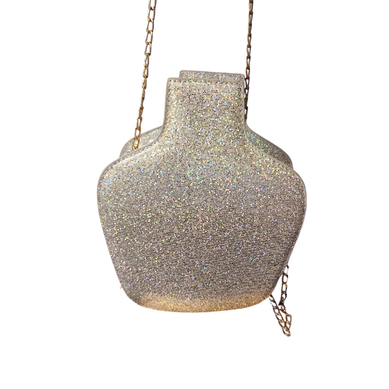 The Unbranded Brand TEQUILA Liquor Bottle Purse Silver Glittery Shoulder Size ONE SIZE - 2 Thumbnail