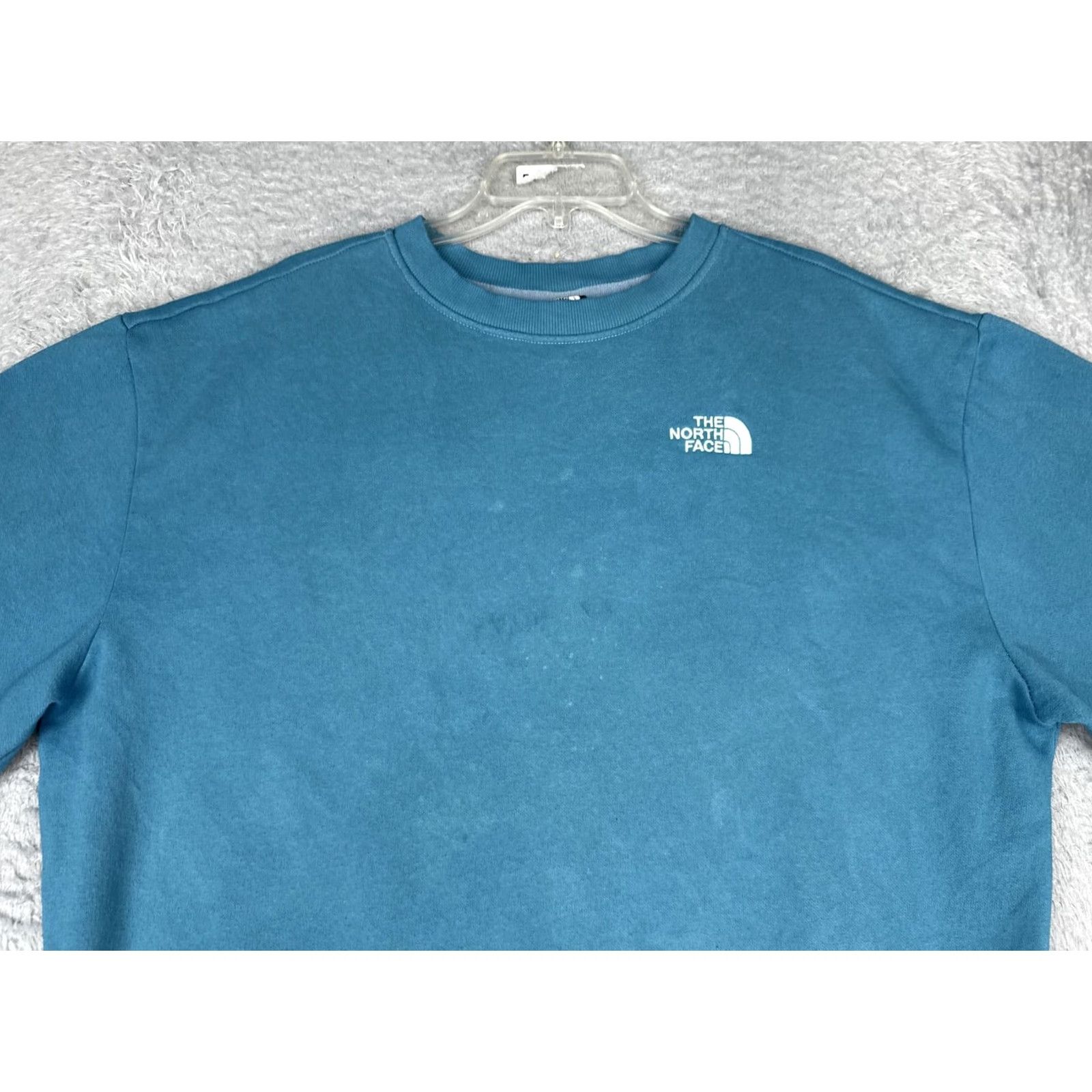 The North Face The North Face Sweatshirt Womens L Blue Jersey Crew Neck Logo Pullover Size L / US 10 / IT 46 - 4 Thumbnail