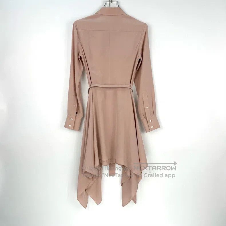 Louis Vuitton Louis Vuitton Light Pink Metallic Belt Mulberry Silk Dress Size XS / US 0-2 / IT 36-38 - 4 Thumbnail