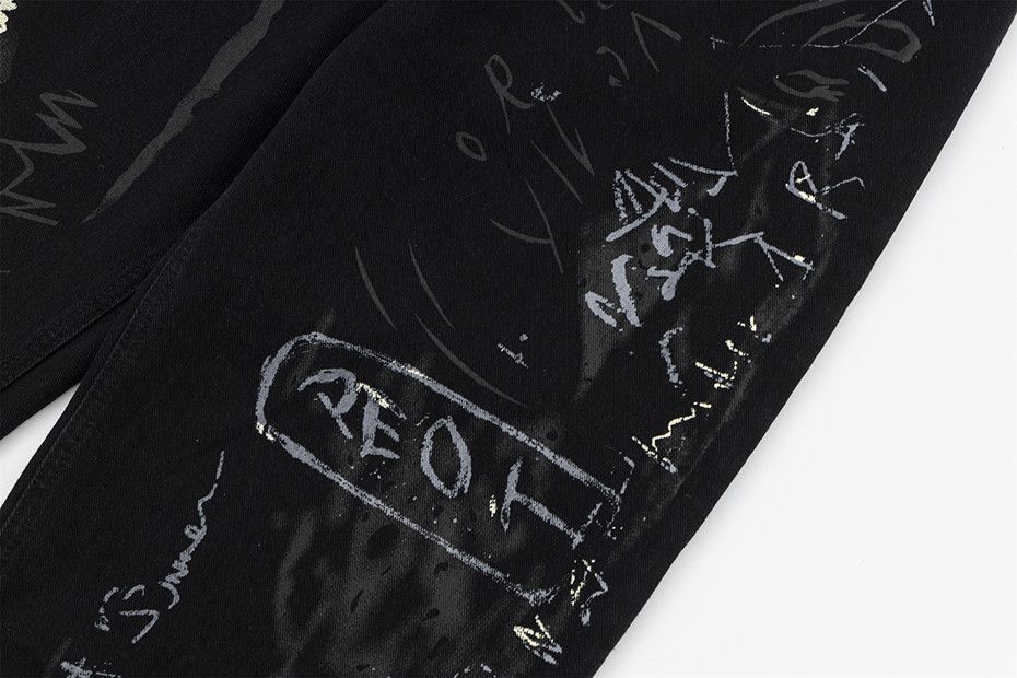 Japanese Brand × Jean × Vintage Baggy Jeans Graffiti Letter Black Loose Size US 29 - 5 Thumbnail