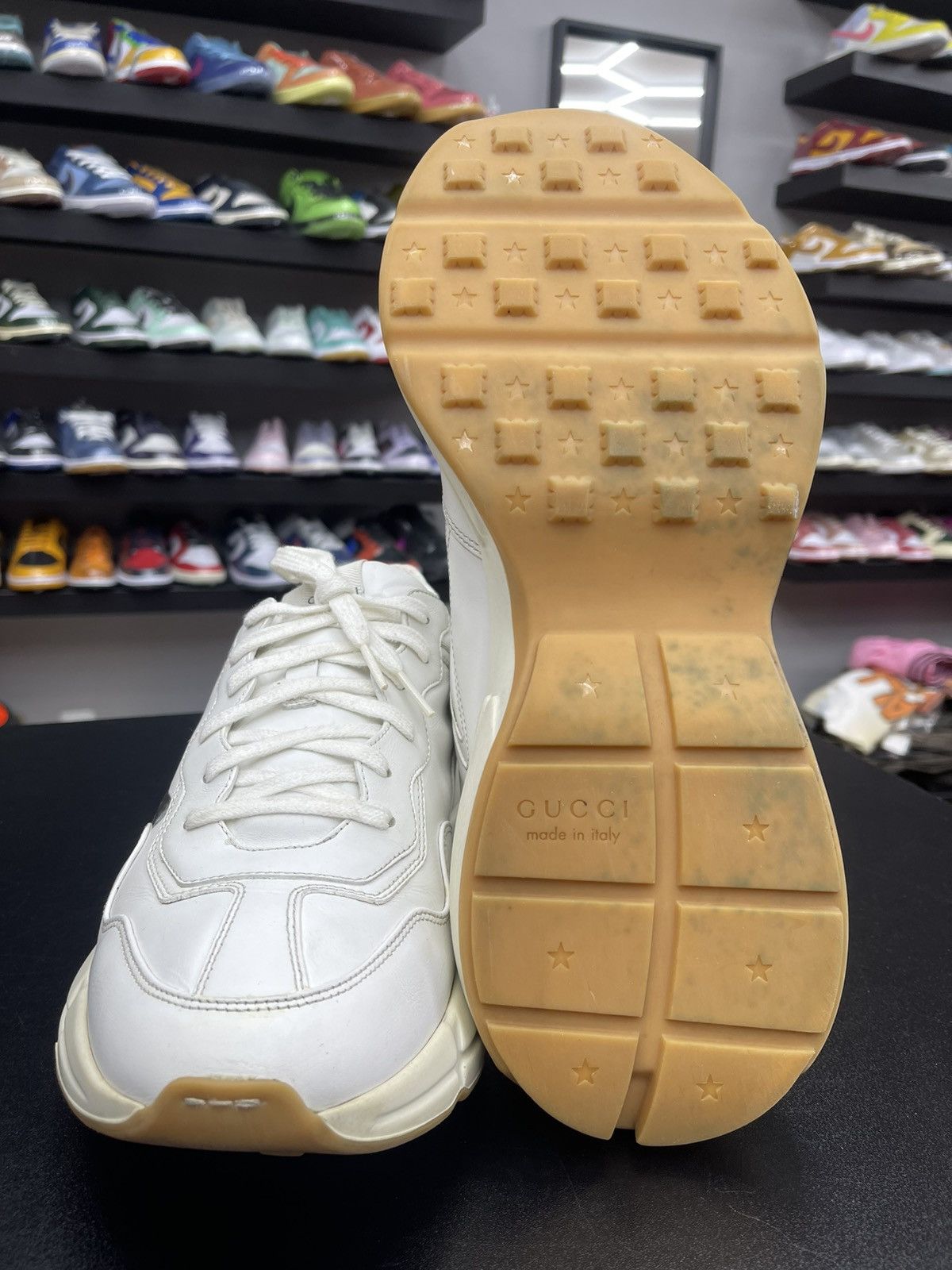 Gucci Size 12.5US/12G - Gucci Rython Apollo Triple Tiger Leather Size US 12.5 / EU 45-46 - 7 Thumbnail