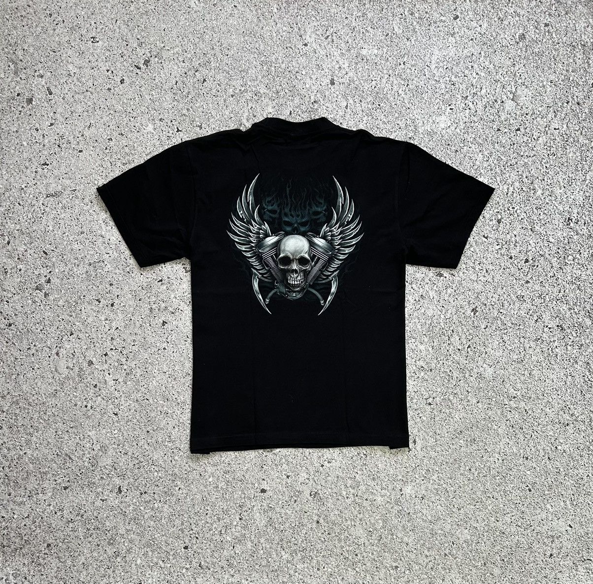 Band Tees × Vintage Vintage 90’s Helmet Laws Suck Skeleton On A Bike Rock Tee Size US XL / EU 56 / 4 - 4 Thumbnail