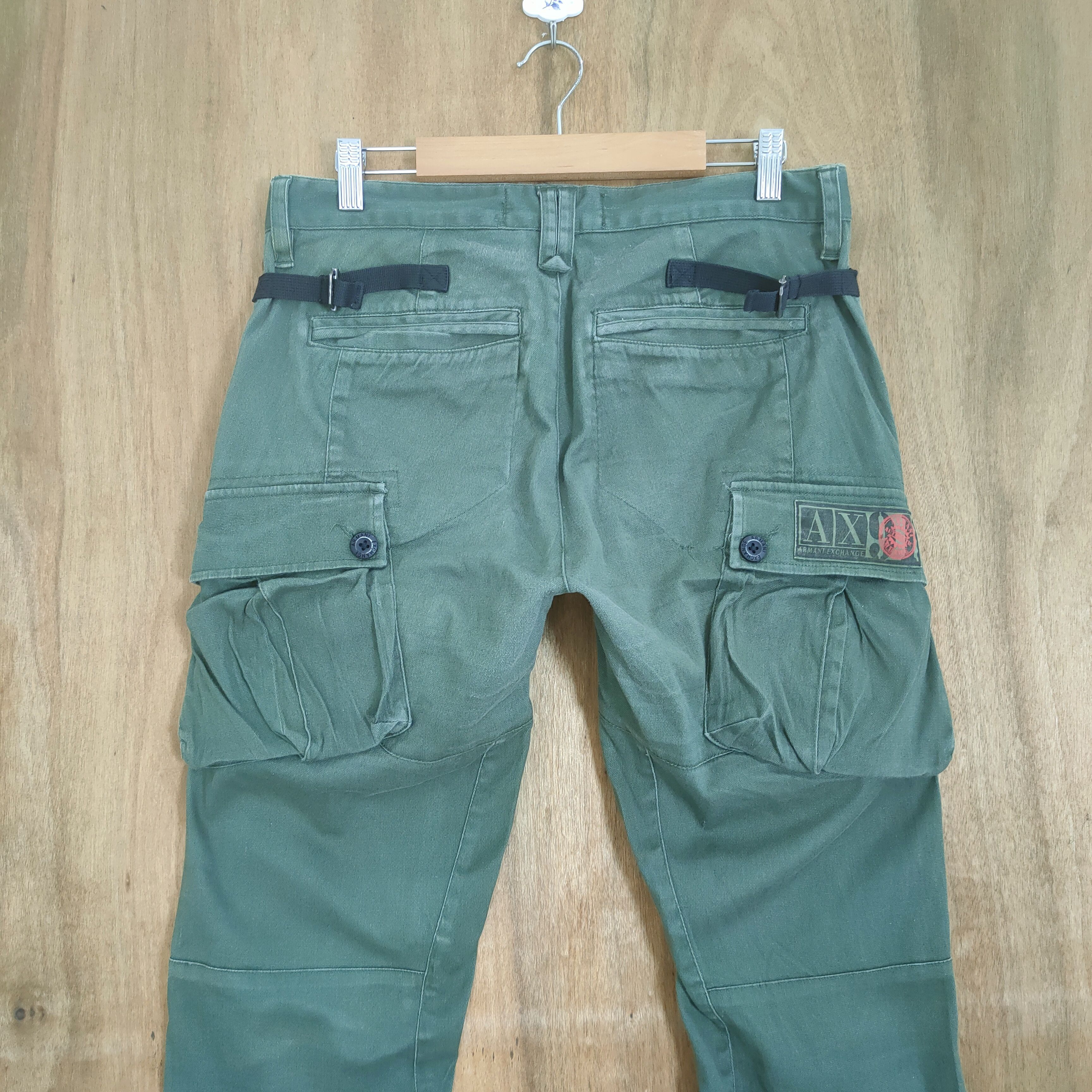 Armani Exchange VINTAGE ARMANI BONDAGE CARGO PANTS Size US 32 / EU 48 - 9 Thumbnail