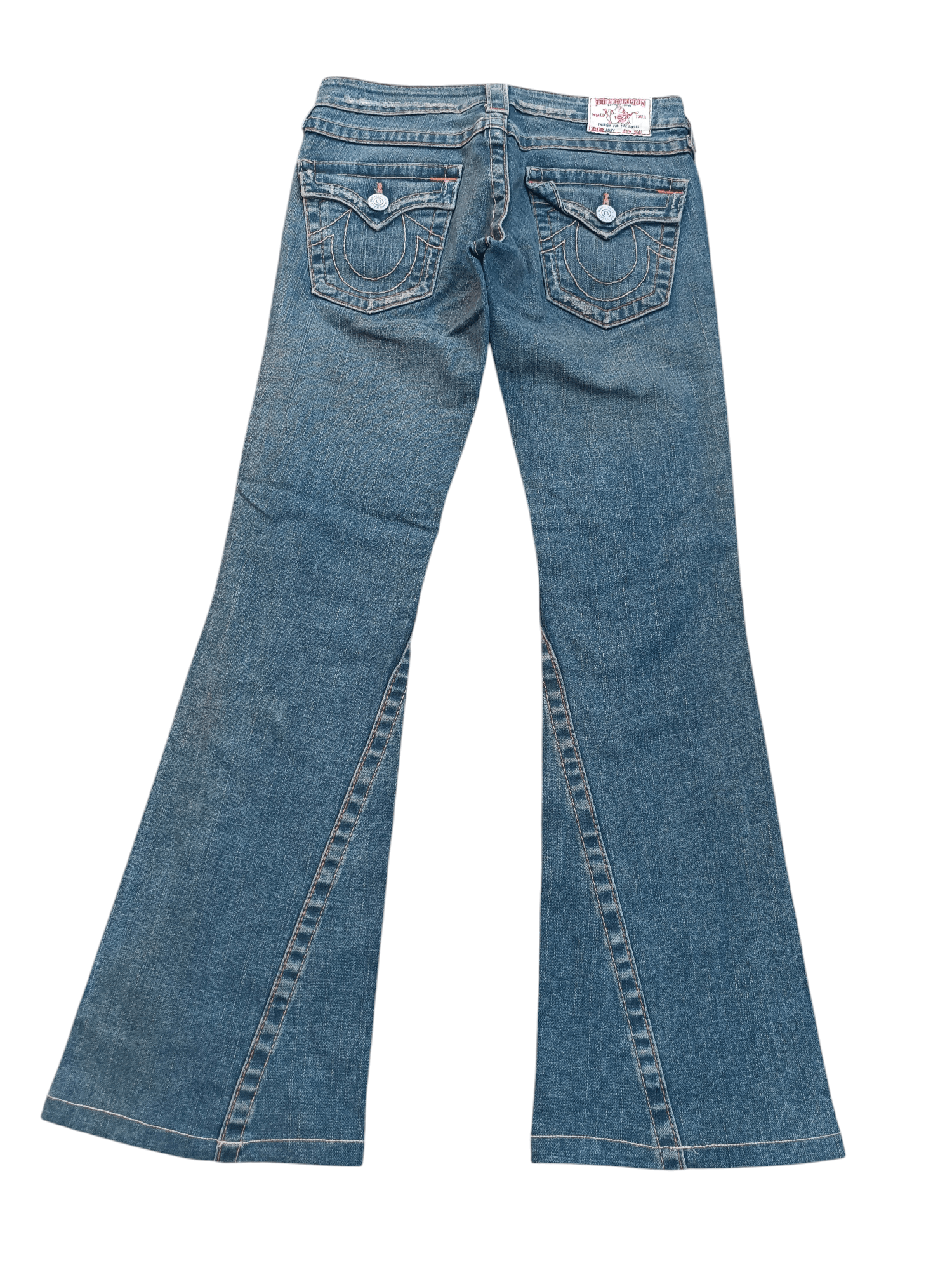 American Apparel × True Religion VINTAGE FLARED 💥 TRUE RELIGION DISTRESSED JOEY DENIM TR12 Size 27" / US 4 / IT 40 - 17 Thumbnail