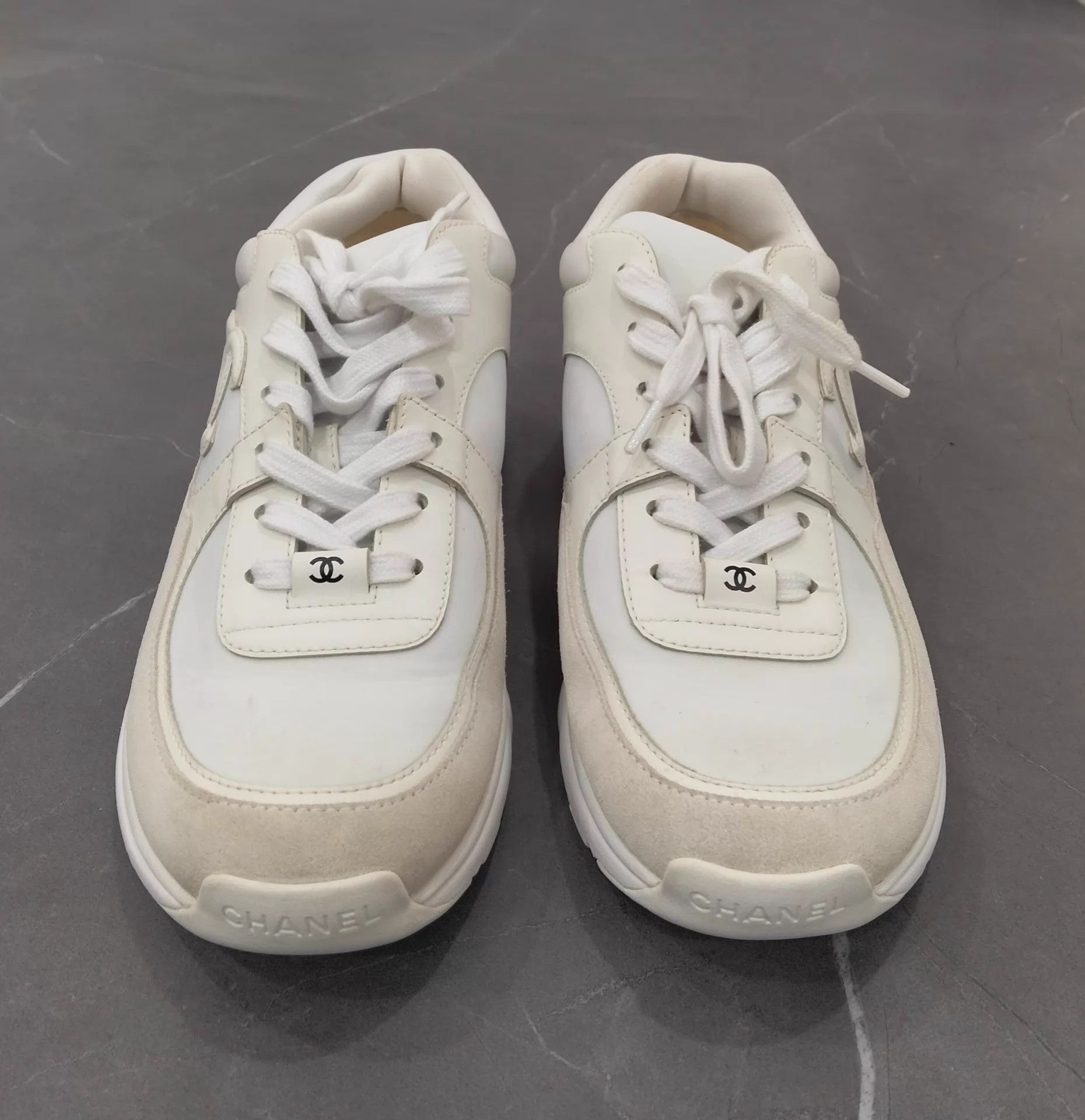 Chanel CHANEL White 95 New Sneaker Size 38 Size US 7.5 / IT 37.5 - 4 Thumbnail