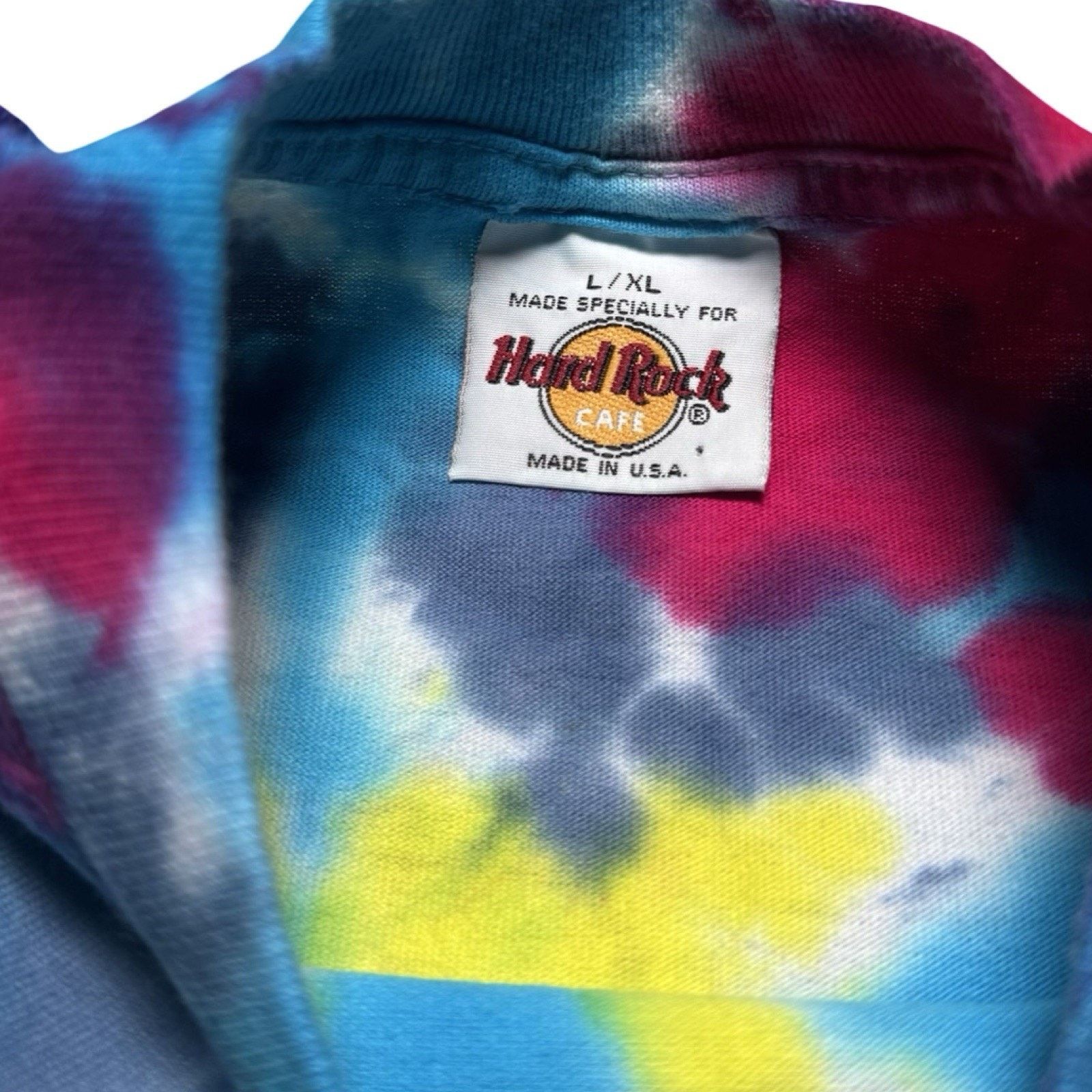 Hard Rock Cafe Vintage 90s Hard Rock Cafe Hollywood Tie Dye T Shirt L Size US L / EU 52-54 / 3 - 3 Thumbnail