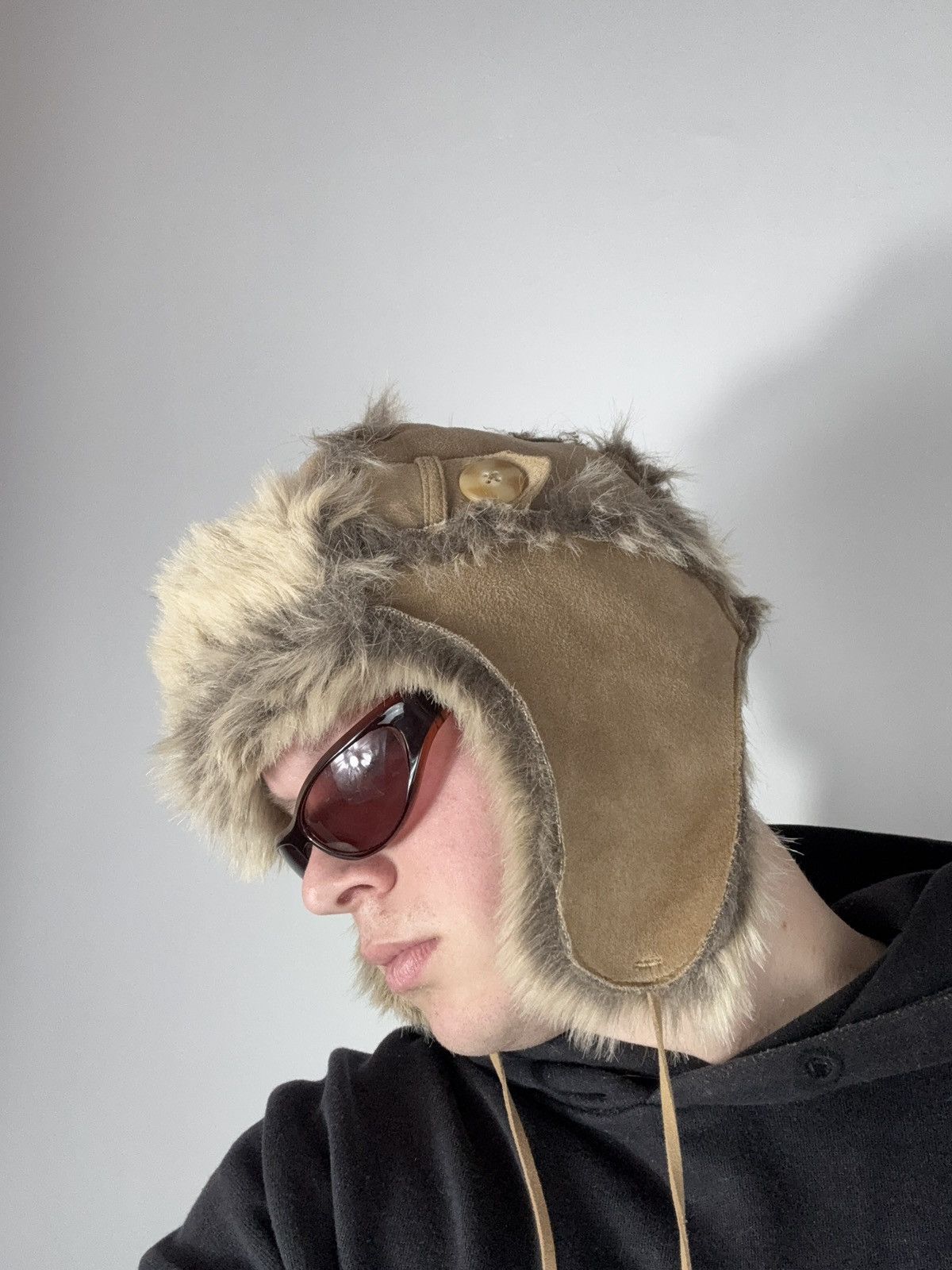 Le Grande Bleu (L.G.B.) Vintage Y2K Fuzzy Fur Ushanka Hat if six was nine LGB Style Size ONE SIZE - 2 Thumbnail