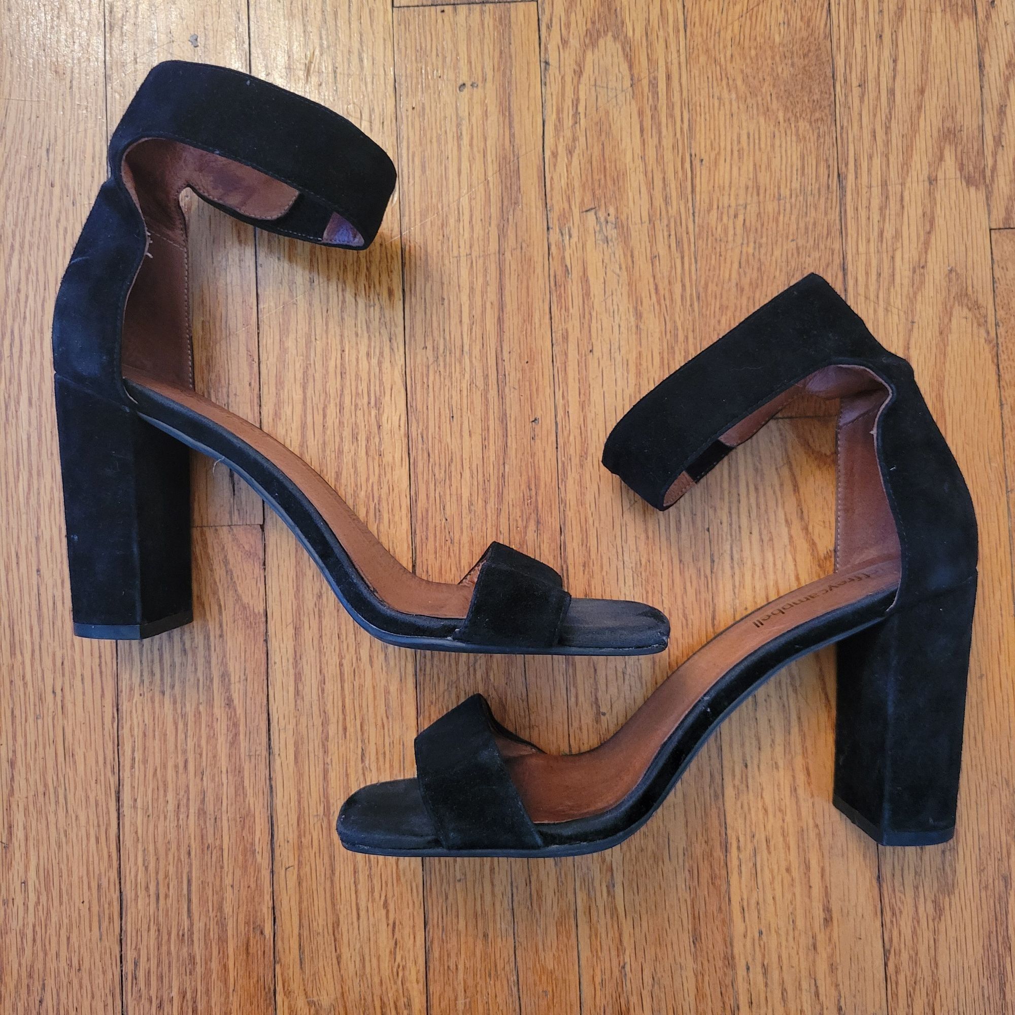 Jeffrey Campbell Jeffrey Campbell Black Suede Leather Ankle Strap High Block Size US 8 / IT 38 - 2 Thumbnail