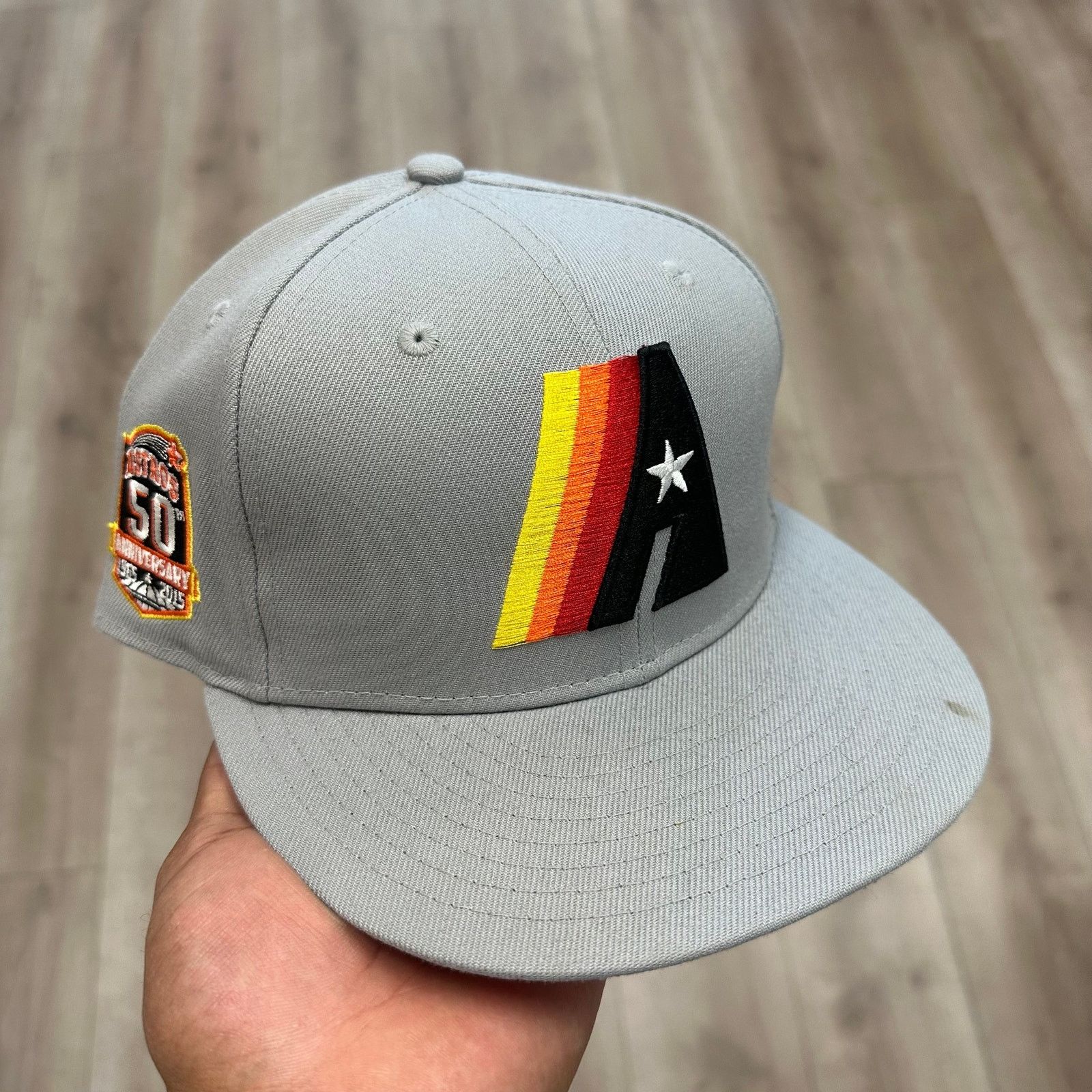 New Era New Era Houston Astros 50th Anniversary Gray Fitted Hat Size ONE SIZE - 1 Thumbnail