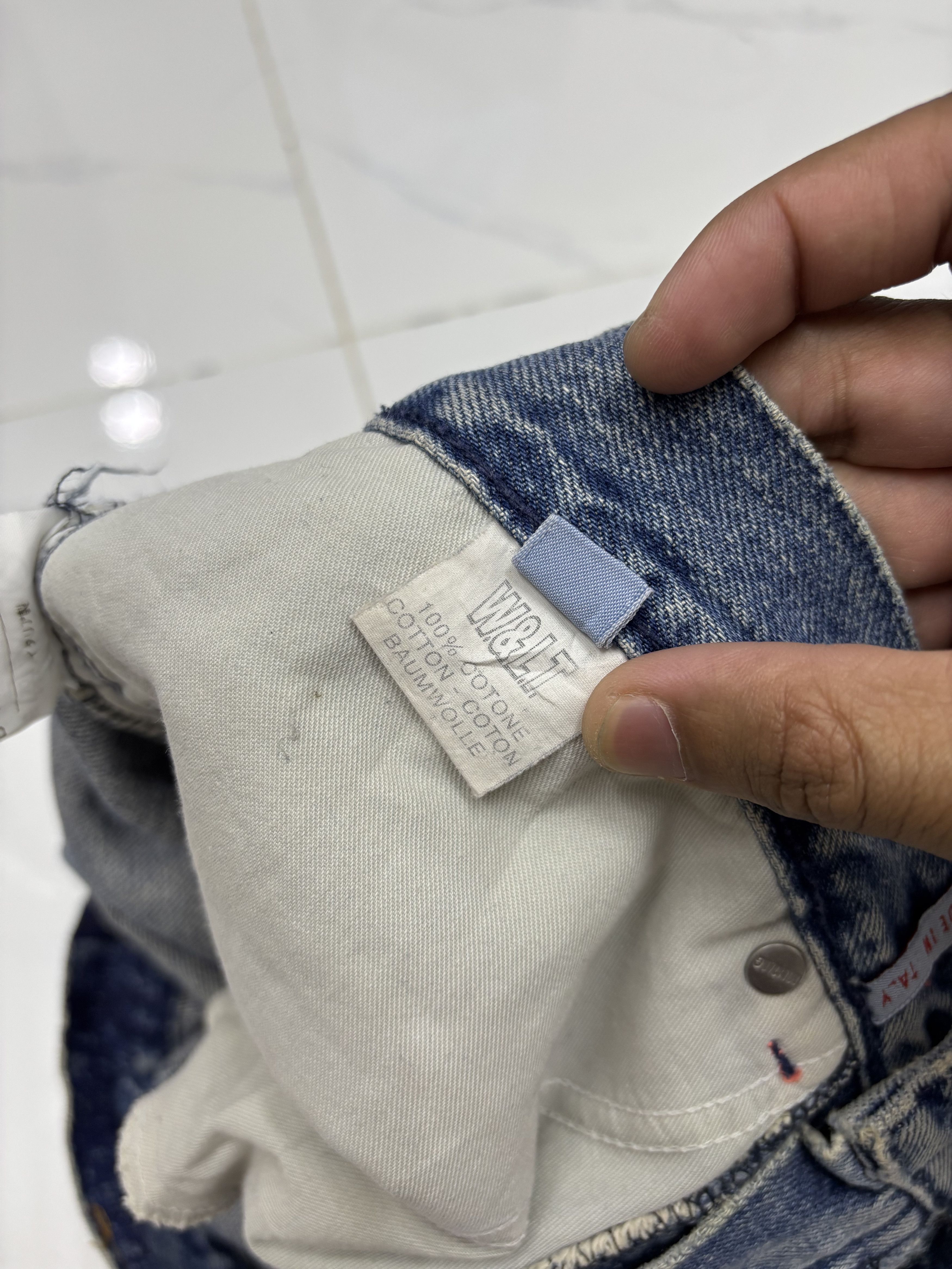 Walter Van Beirendonck W&LT⚡️Pen Graffiti Archive Flared Jeans Distressed Denim Size US 30 / EU 46 - 12 Thumbnail
