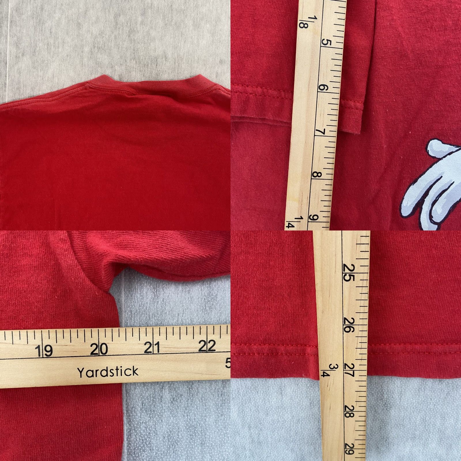 Disney Vintage Disney Mickey Goofy Graphic T-Shirt Adult Large Red Cotton Men Size US L / EU 52-54 / 3 - 8 Thumbnail