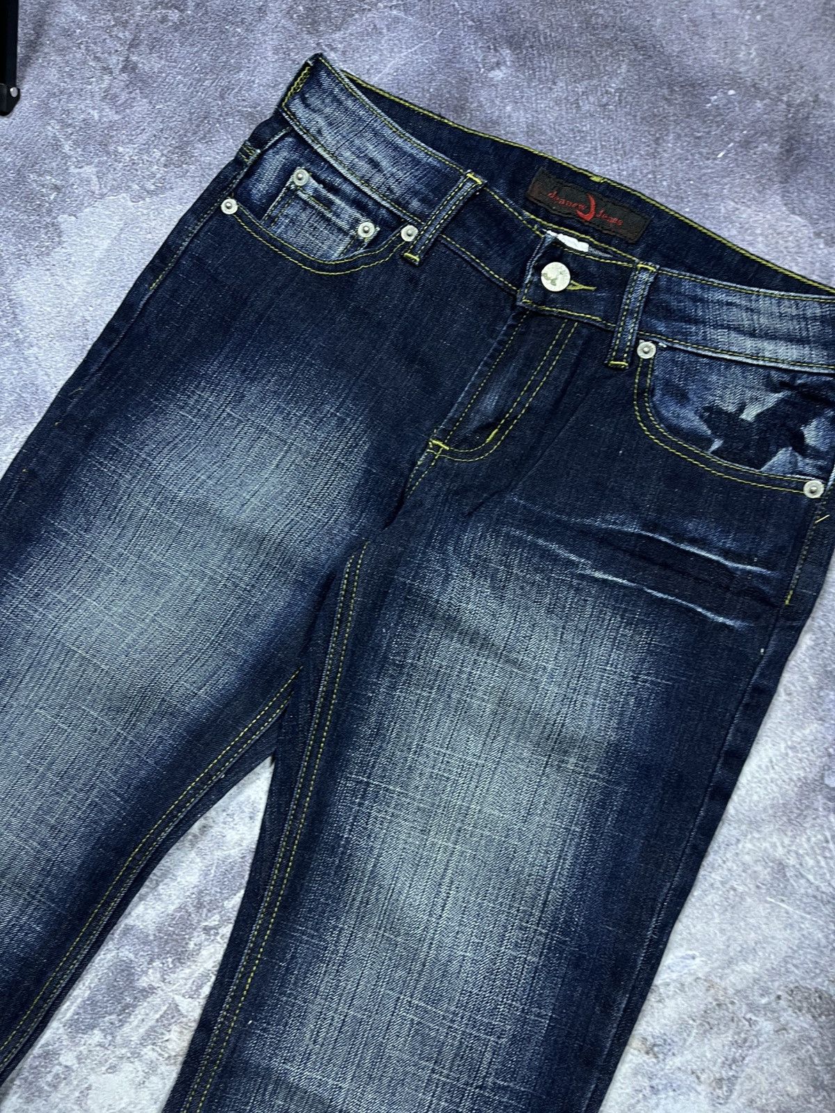Vintage Vintage Y2K Flared Butterfly Jeans Denim 2000s Streetwear Size 29" - 8 Thumbnail