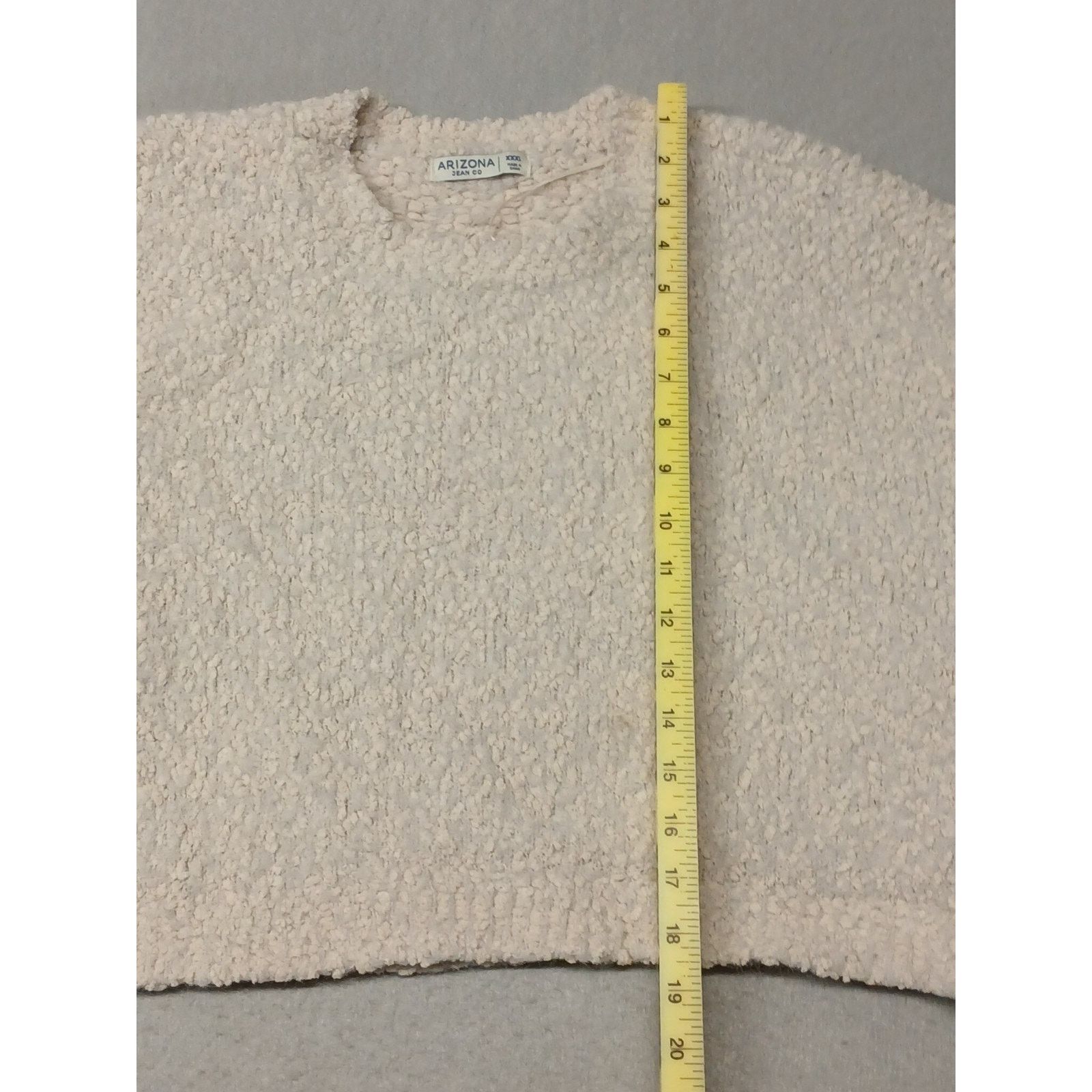 Old Navy Arizona (2XL) Women's Ivory Knitted Pullover Crop Sweater Size 3XL / US 20-22 - 2 Thumbnail