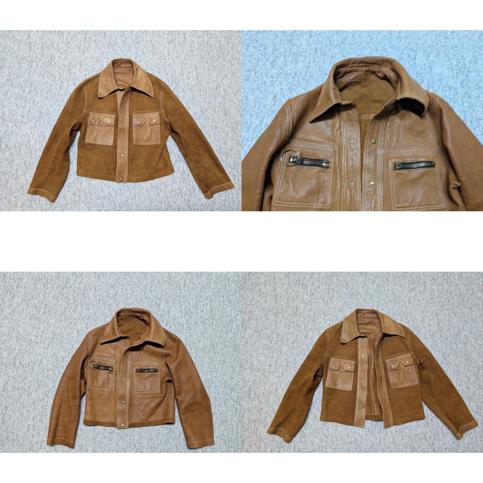 Vintage VINTAGE western suede cowhide leather XXS jacket Trucker cowboy east west -unisex- Adults 2XS brown leather jacket western 1970s vintage style Size US XXS / EU 40 - 9 Thumbnail
