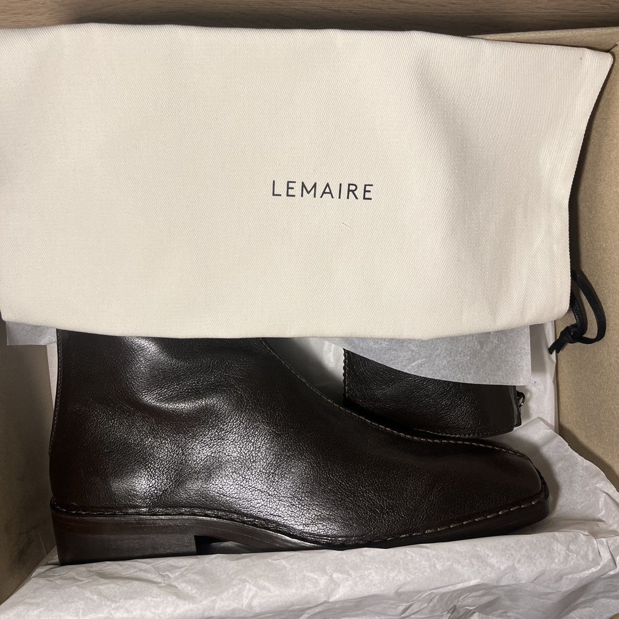 Lemaire Lemaire Piped Zipped Boots in Mushroom Size US 7 / EU 40 - 6 Thumbnail