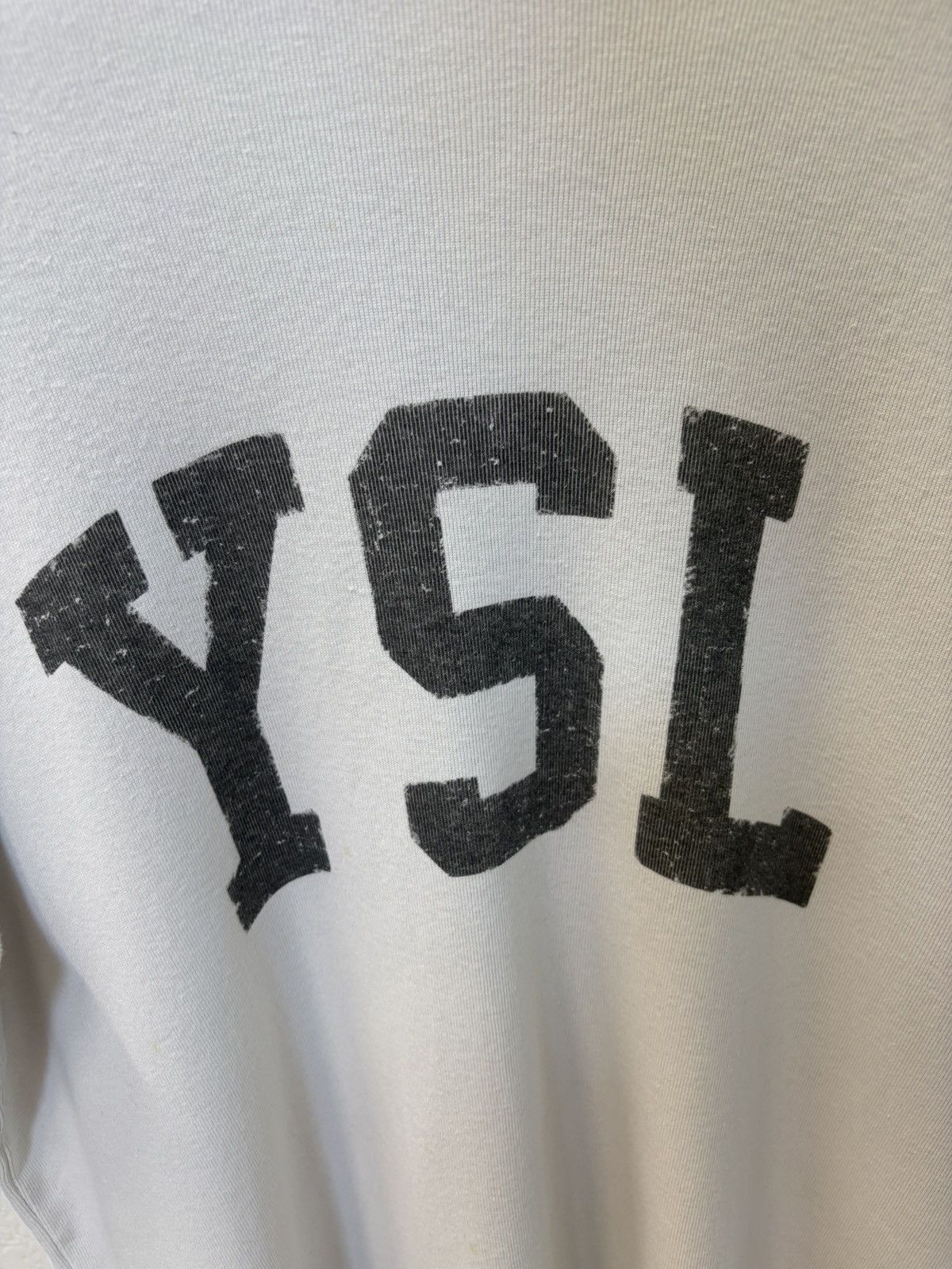 Saint Laurent Paris Saint Laurent - AW21 YSL Collegiate Logo Jersey Tee Size US M / EU 48-50 / 2 - 2 Thumbnail