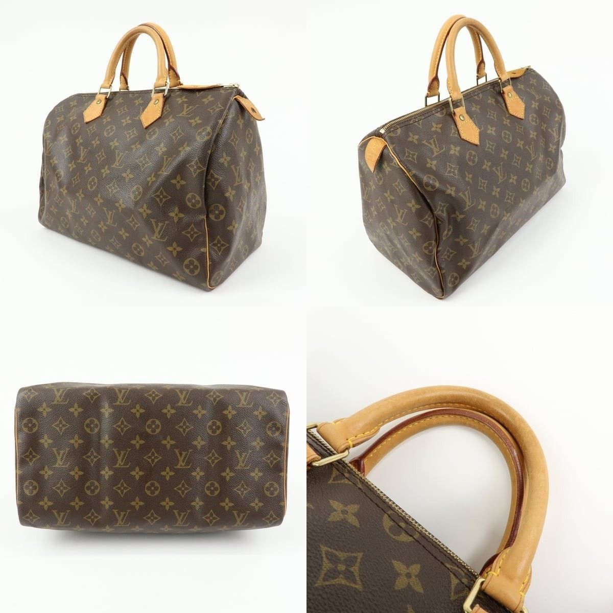 Louis Vuitton Louis Vuitton Monogram Speedy 35 Satchel Brown Size ONE SIZE - 3 Thumbnail