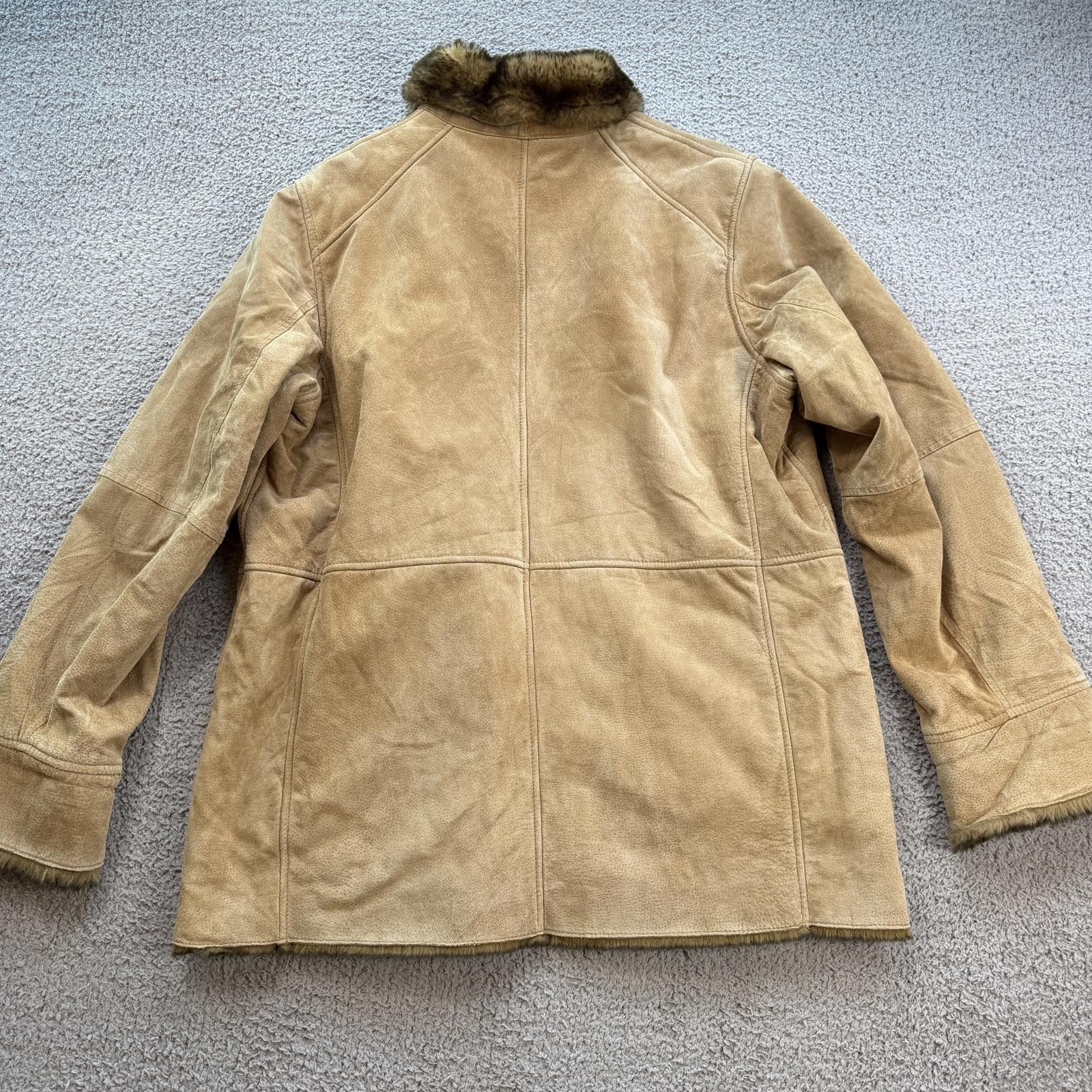 Other Vintage EMC Suede Leather Jacket Faux Shearling Womens 2X Size XXL / US 16-18 / IT 52-54 - 2 Thumbnail