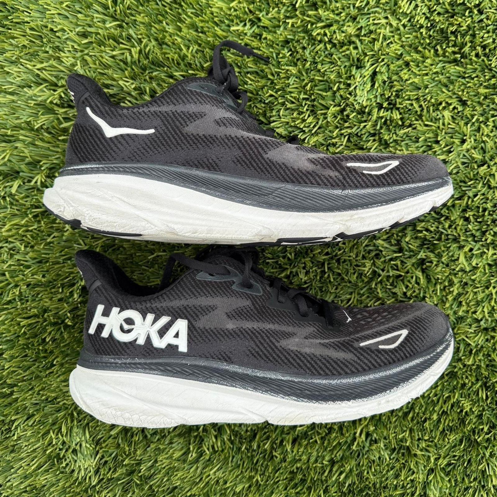Hoka Hoka One Clifton 9 Running Trainers Black White Size US 10.5 Size US 10.5 / EU 43-44 - 3 Thumbnail