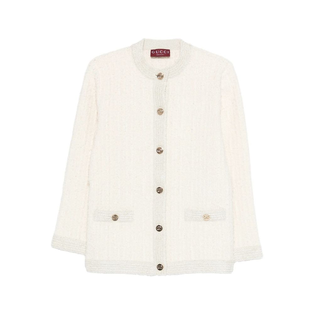 Gucci Gucci NEUTRALS Jackets - Tweed Jackets Size XS / US 0-2 / IT 36-38 - 1 Thumbnail