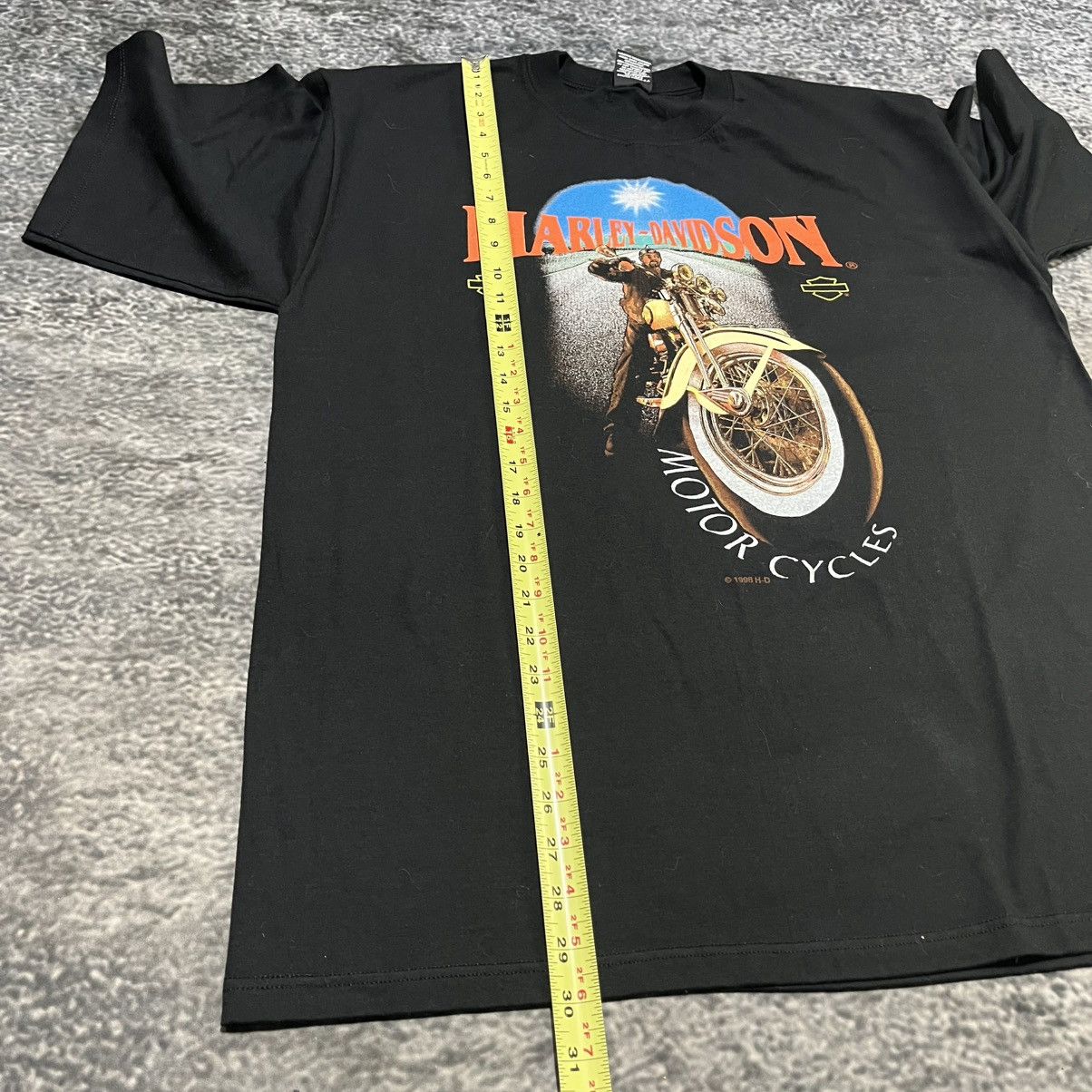 Harley Davidson Vintage 90s Harley Davidson Biker Logo T Shirt Size Large Size US L / EU 52-54 / 3 - 11 Thumbnail
