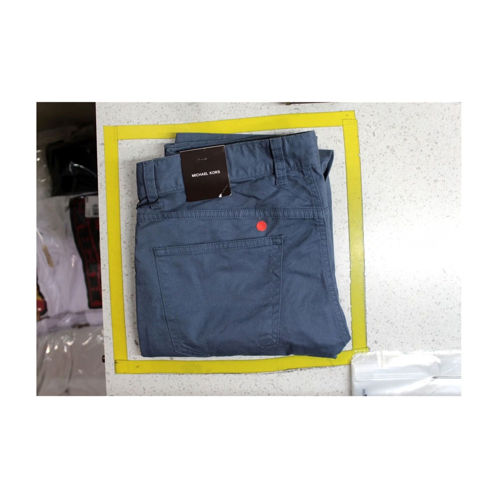 Michael Kors Michael Kors Mens Parker Tapered Slim Chino Casual Pants blue 33 Size US 33 - 4 Thumbnail