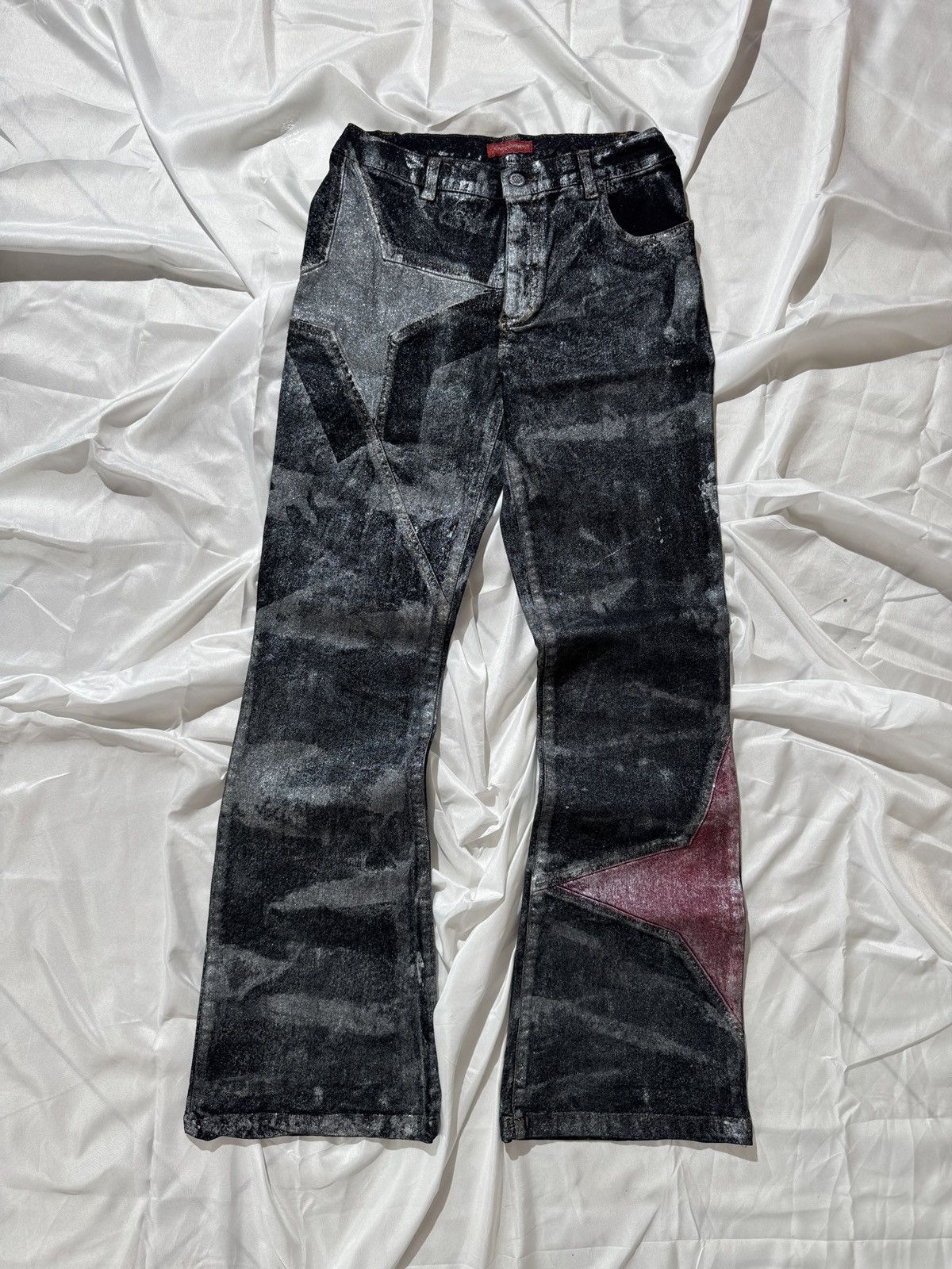 Hysteric Glamour Avant Garde Vintage Slim Fit Washed Flared Jeans Size 25" / US 0 / IT 36 - 2 Thumbnail